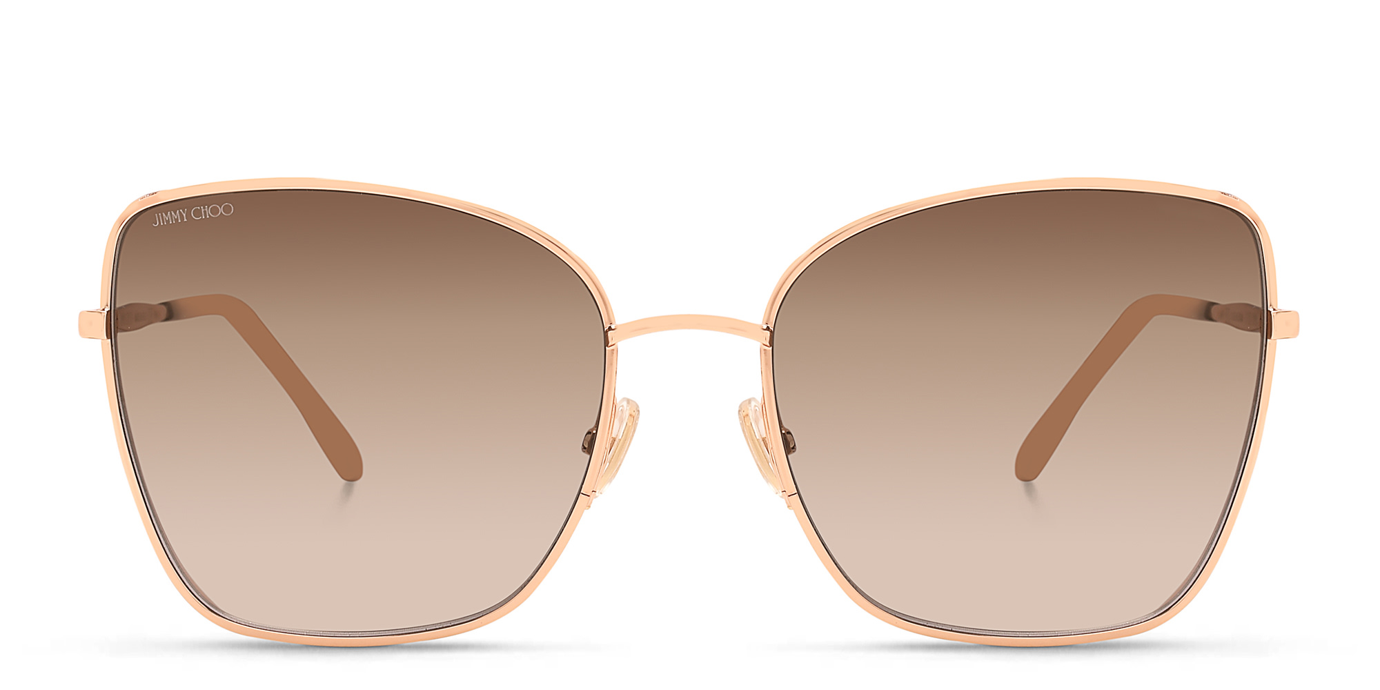 Shop JIMMY CHOO Alexis/S Cat Eye Sunglasses in Gold Copper online.