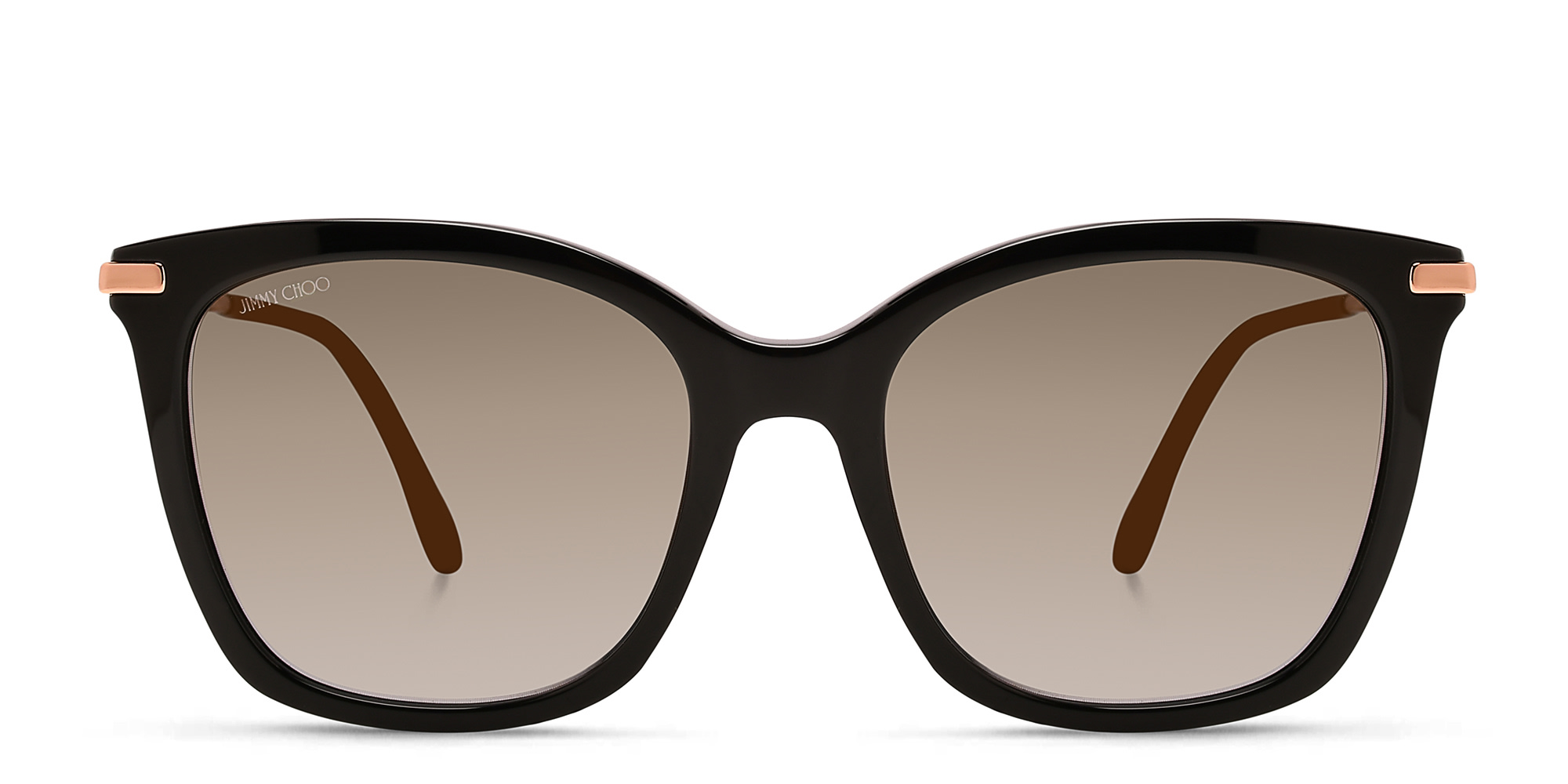 Shop JIMMY CHOO Elia/S Cat Eye Sunglasses in Black online.