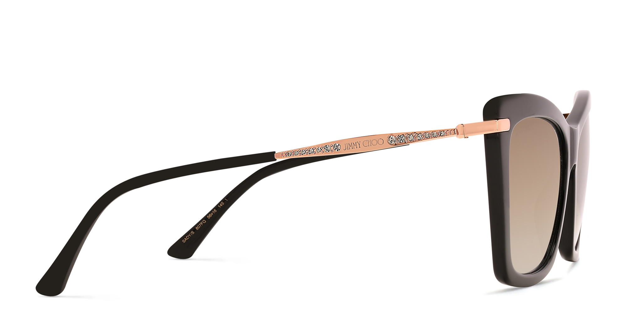 JIMMY CHOO Sady/S Cat Eye Sunglasses in Black – Product Photo 3