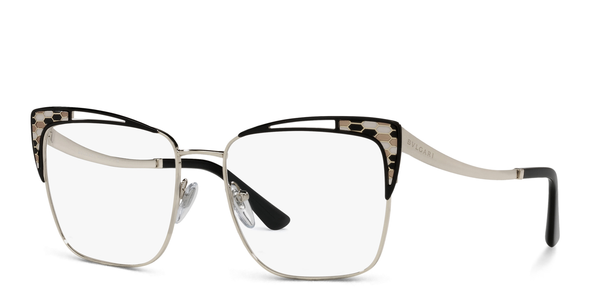 BVLGARI Cat-Eye Eyeglasses in Black – Product Photo 2