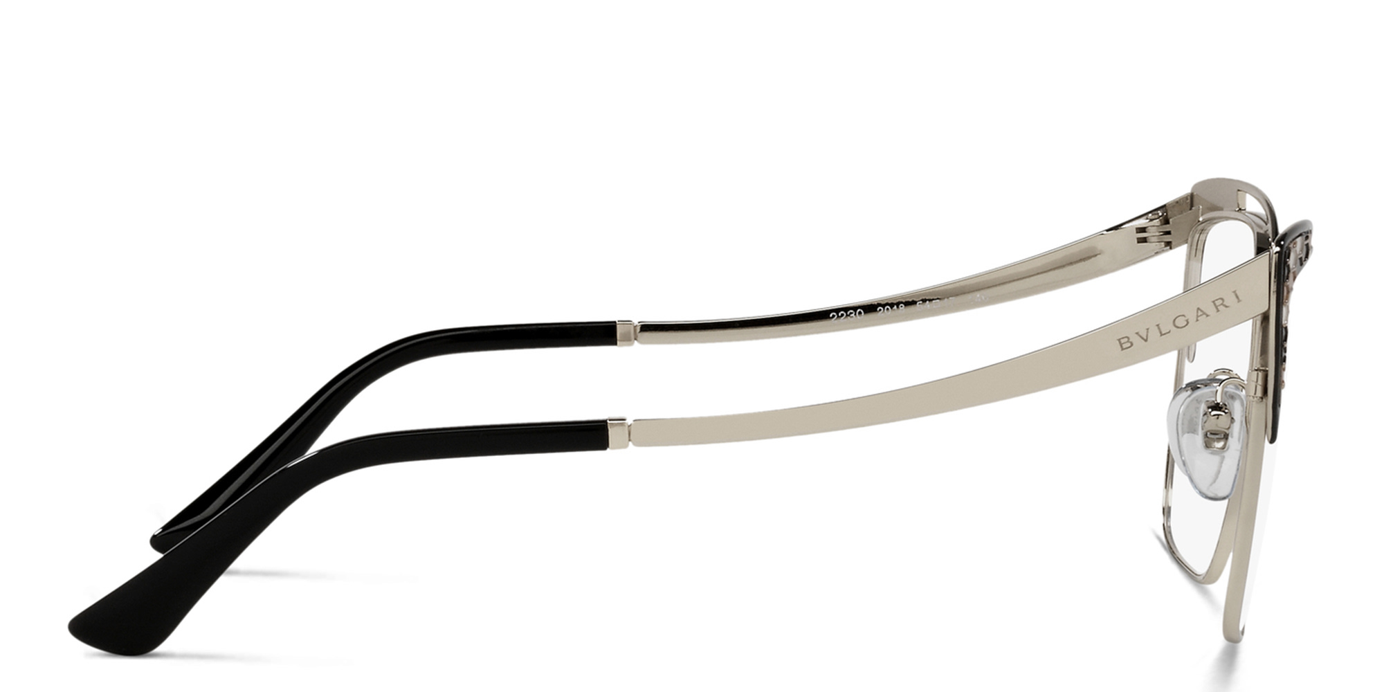 BVLGARI Cat-Eye Eyeglasses in Black – Product Photo 3