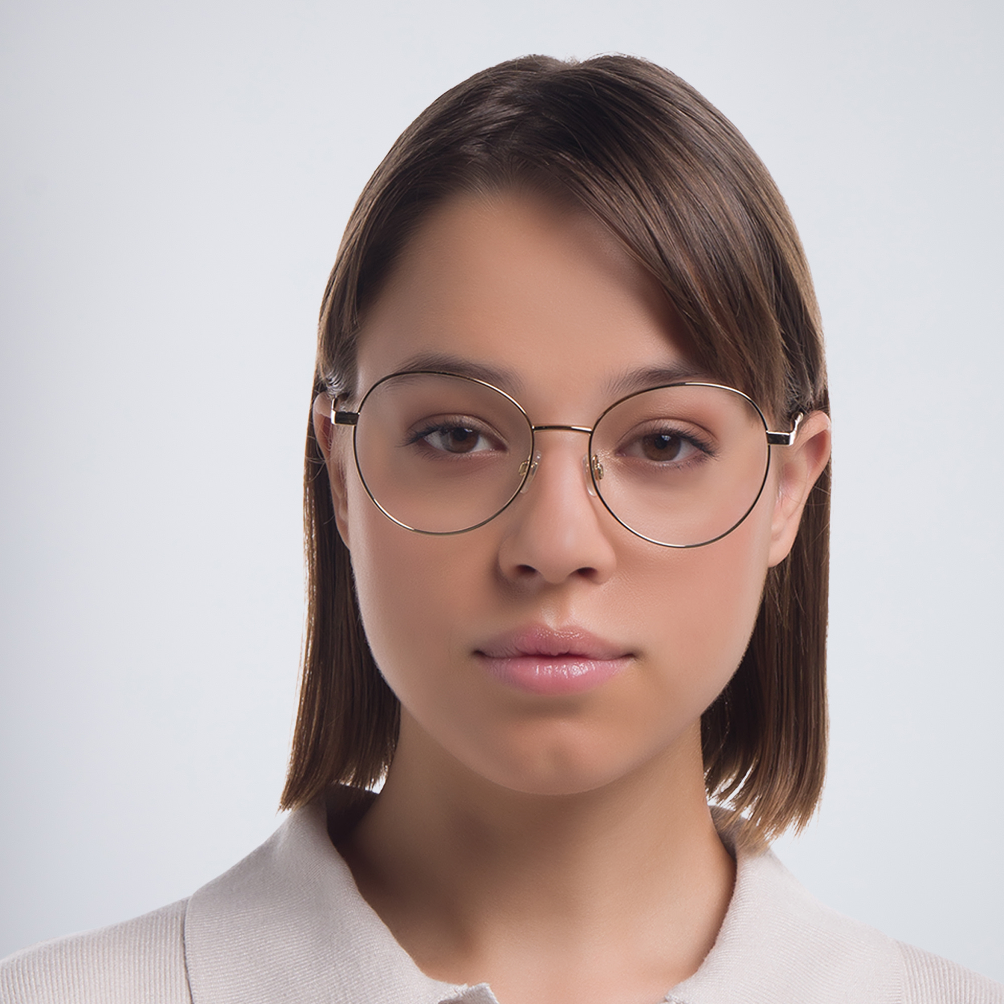 Dolce & Gabbana Round Eyeglasses in Gold – Product Photo 5