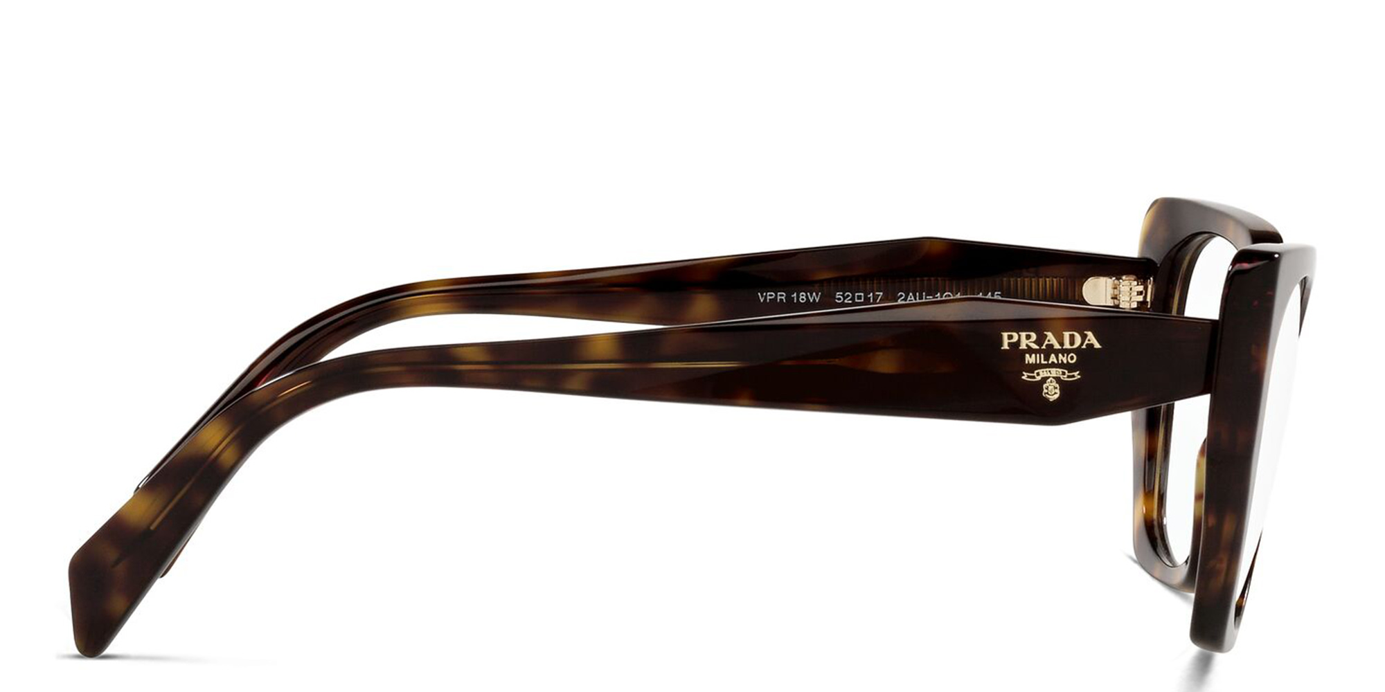 Shop PRADA Irregular Eyeglasses in Tortoise online.