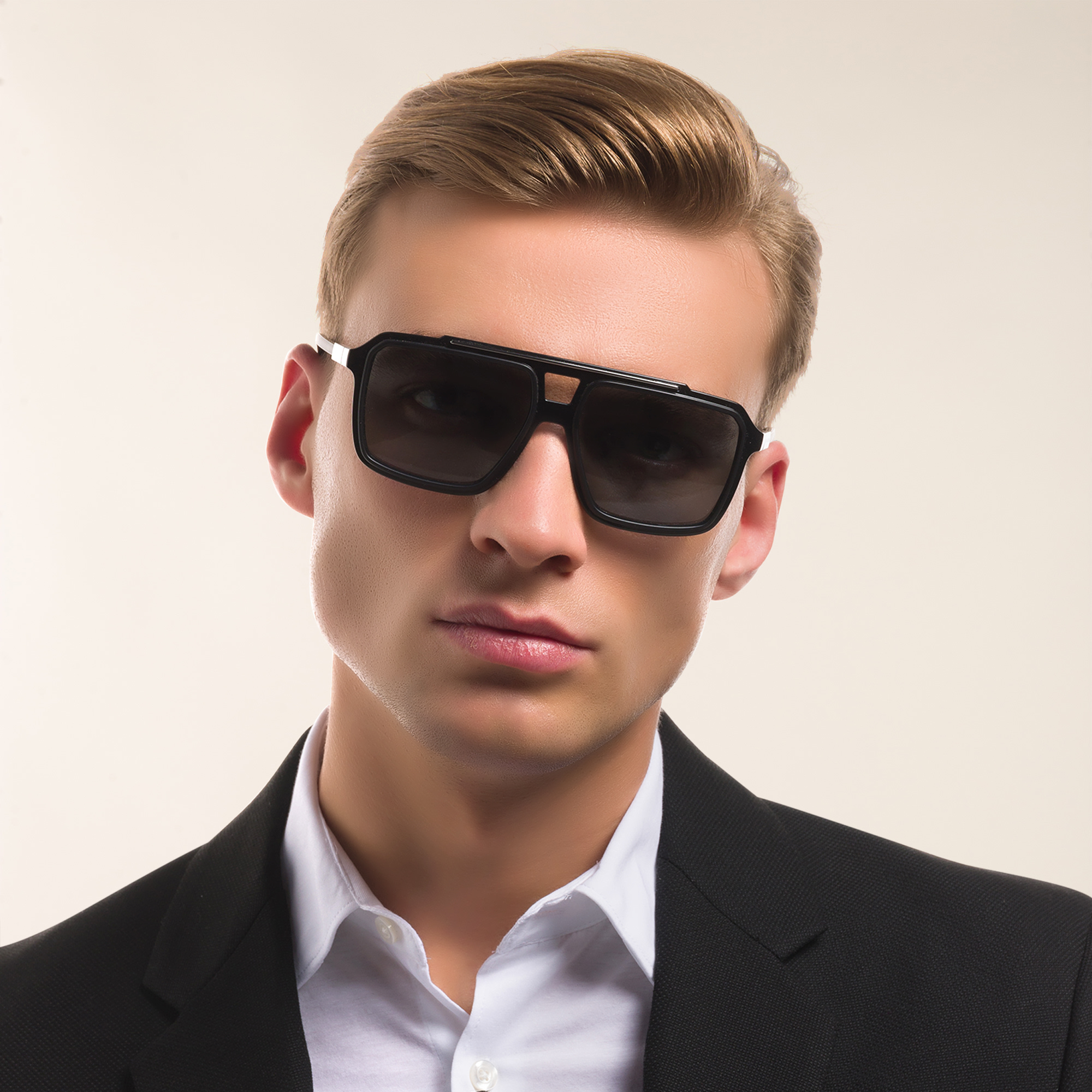 Shop Dolce & Gabbana Square Sunglasses in Black online.