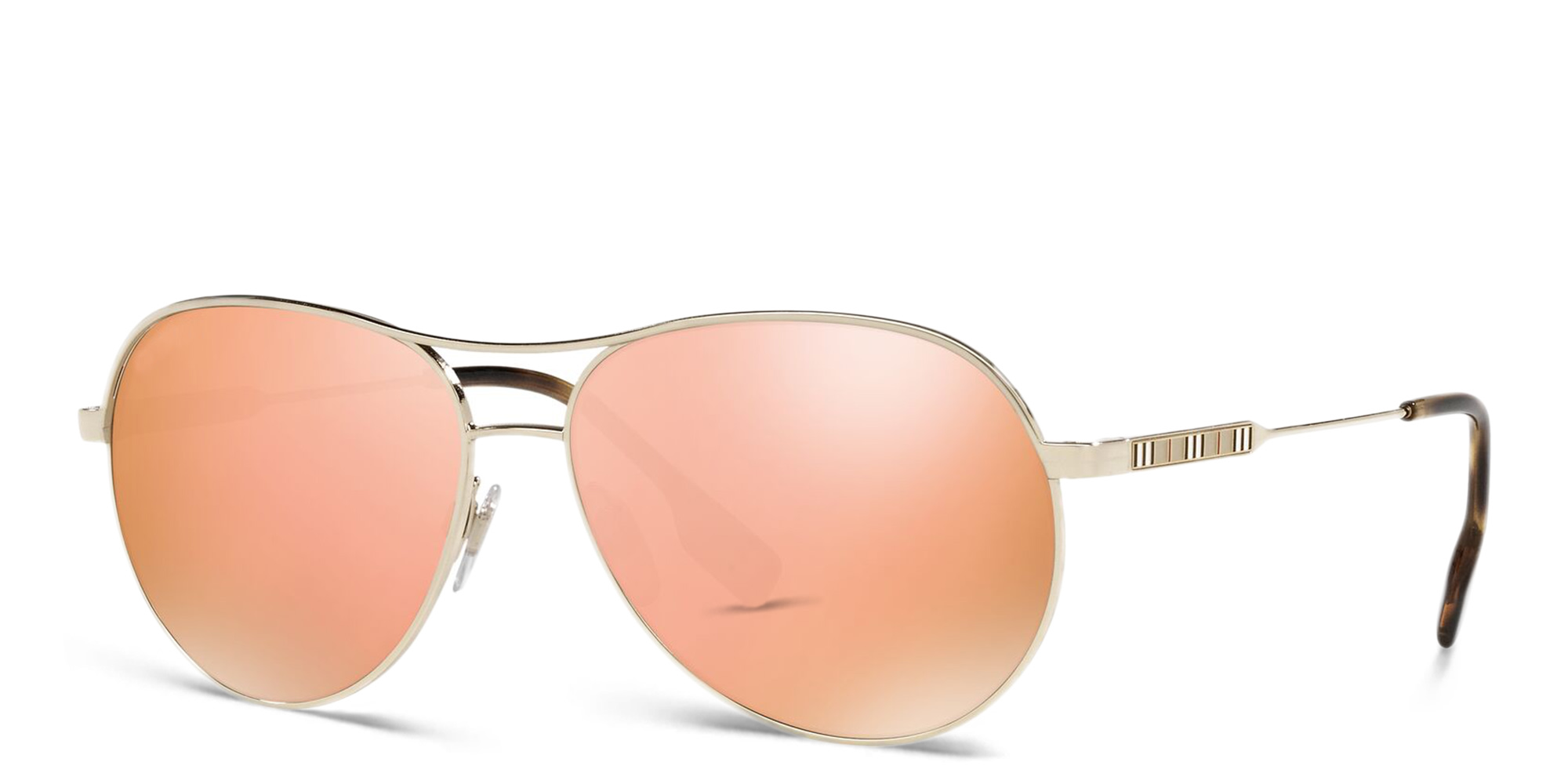 BURBERRY Aviator Sunglasses in Light Gold – Product Photo 2