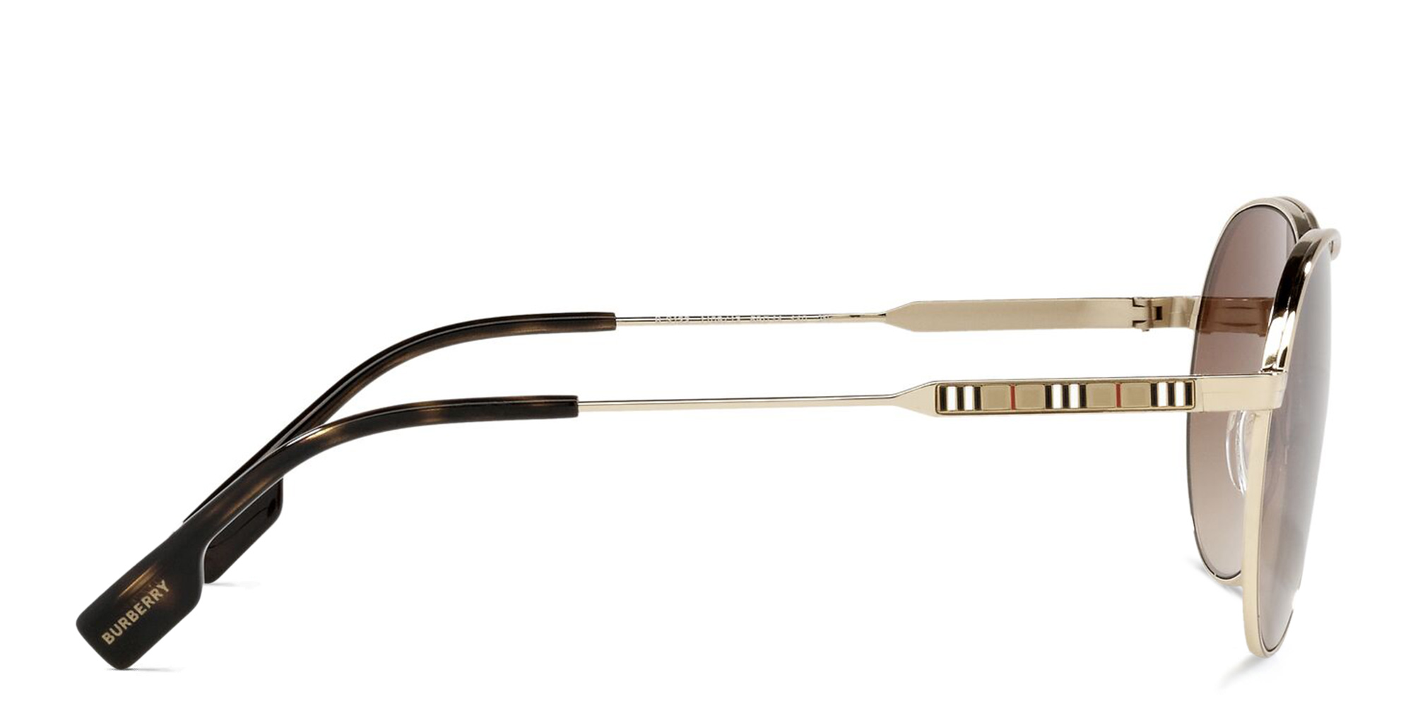 BURBERRY Pilot Sunglasses in Light Gold – Product Photo 3