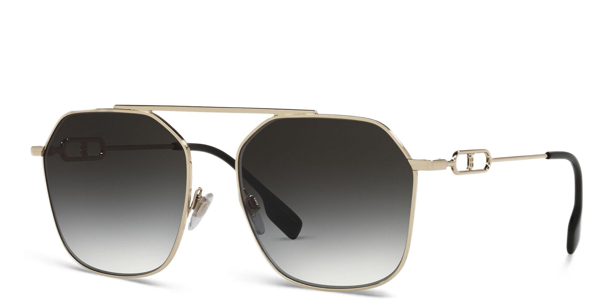 BURBERRY Square Sunglasses in Light Gold – Product Photo 2