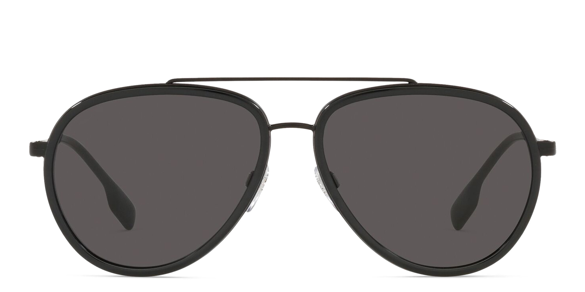 Shop BURBERRY Aviator Sunglasses in Black online.