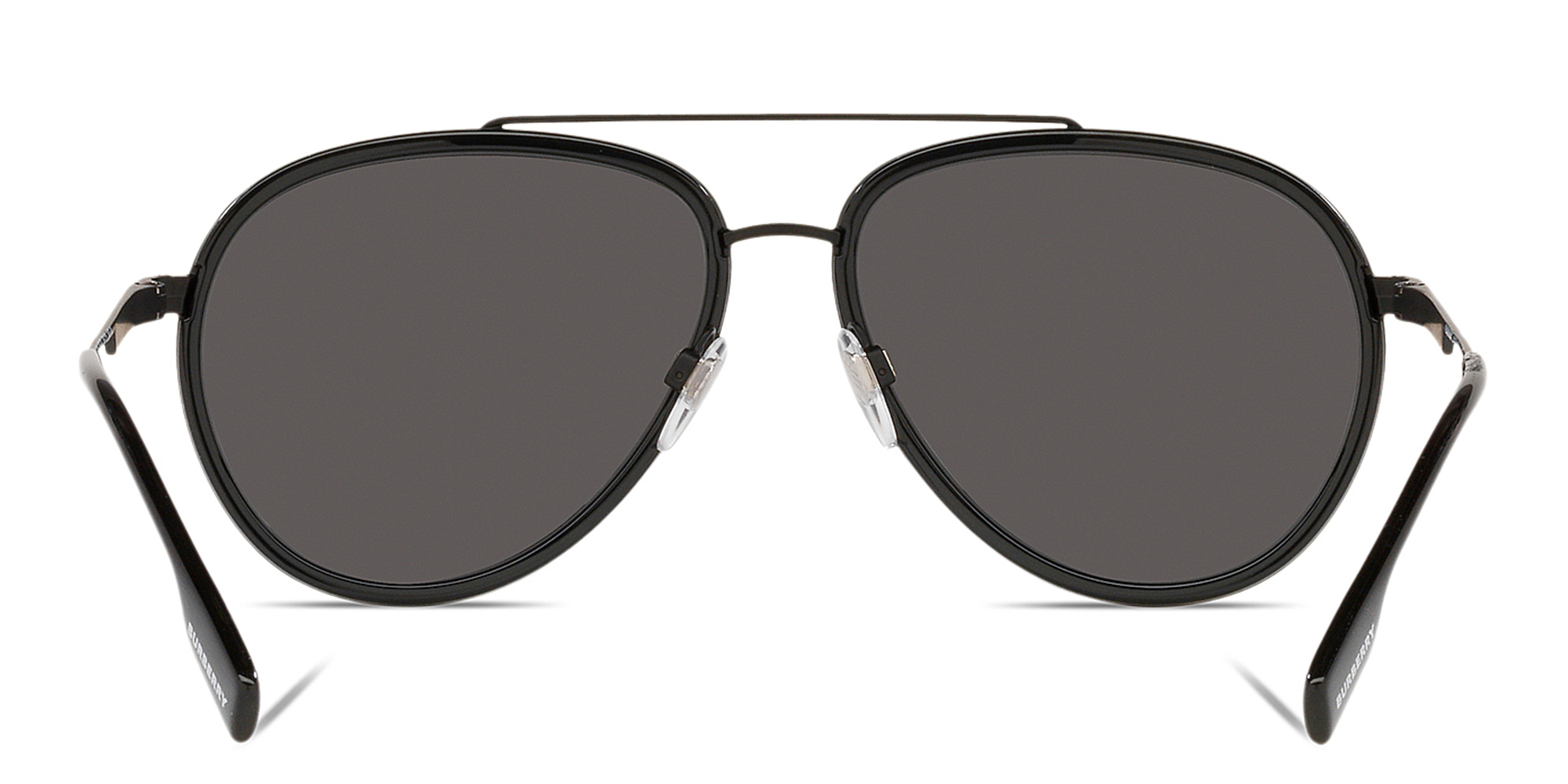 Shop BURBERRY Aviator Sunglasses in Black online.