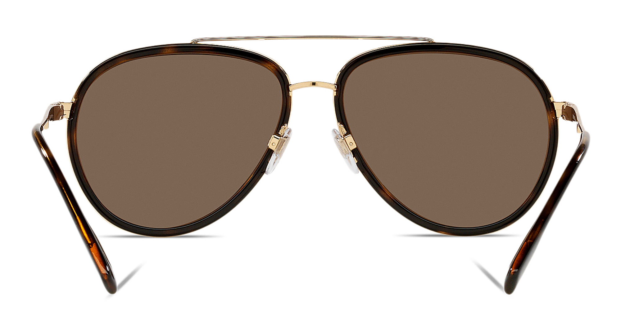 Shop BURBERRY Aviator Sunglasses in Gold online.