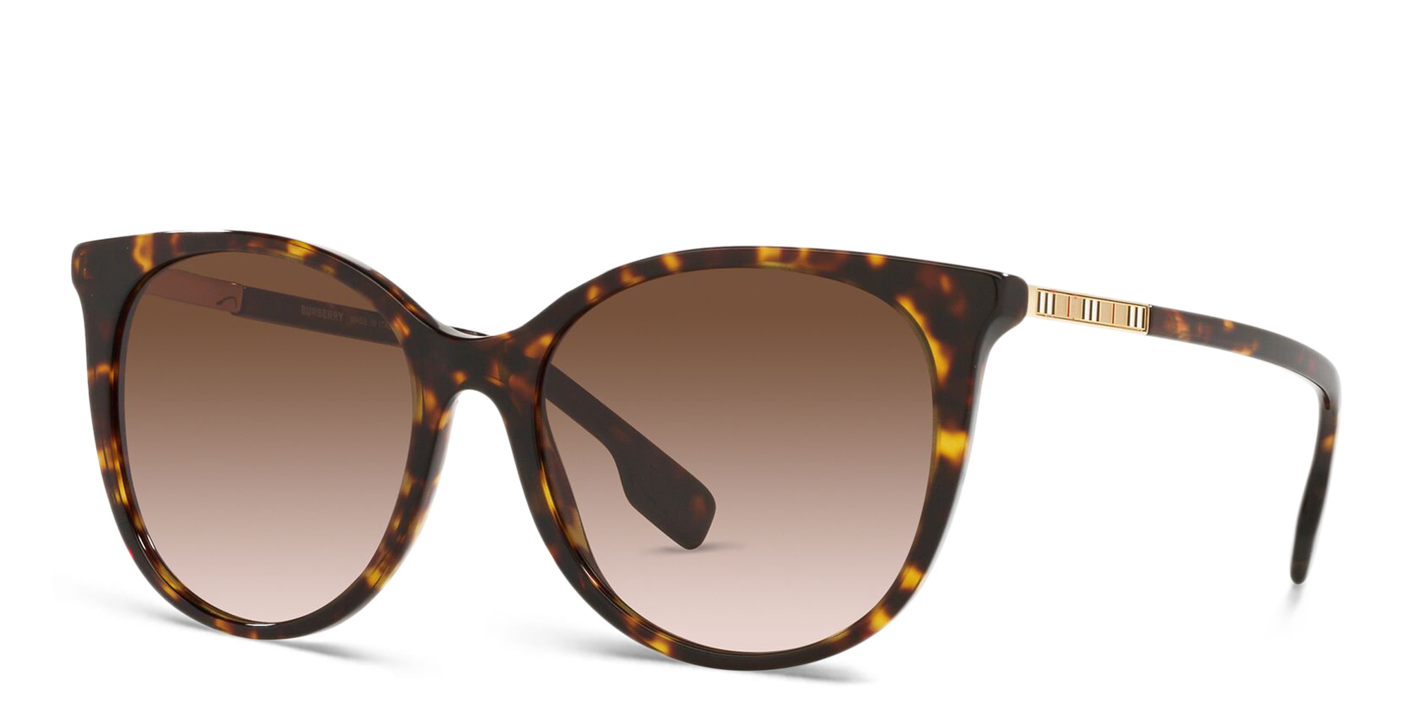 Shop BURBERRY Cat Eye Sunglasses in Dark Havana online.