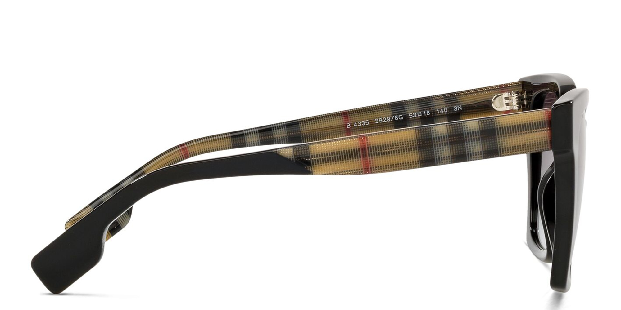 Shop BURBERRY Square Sunglasses in Black online.