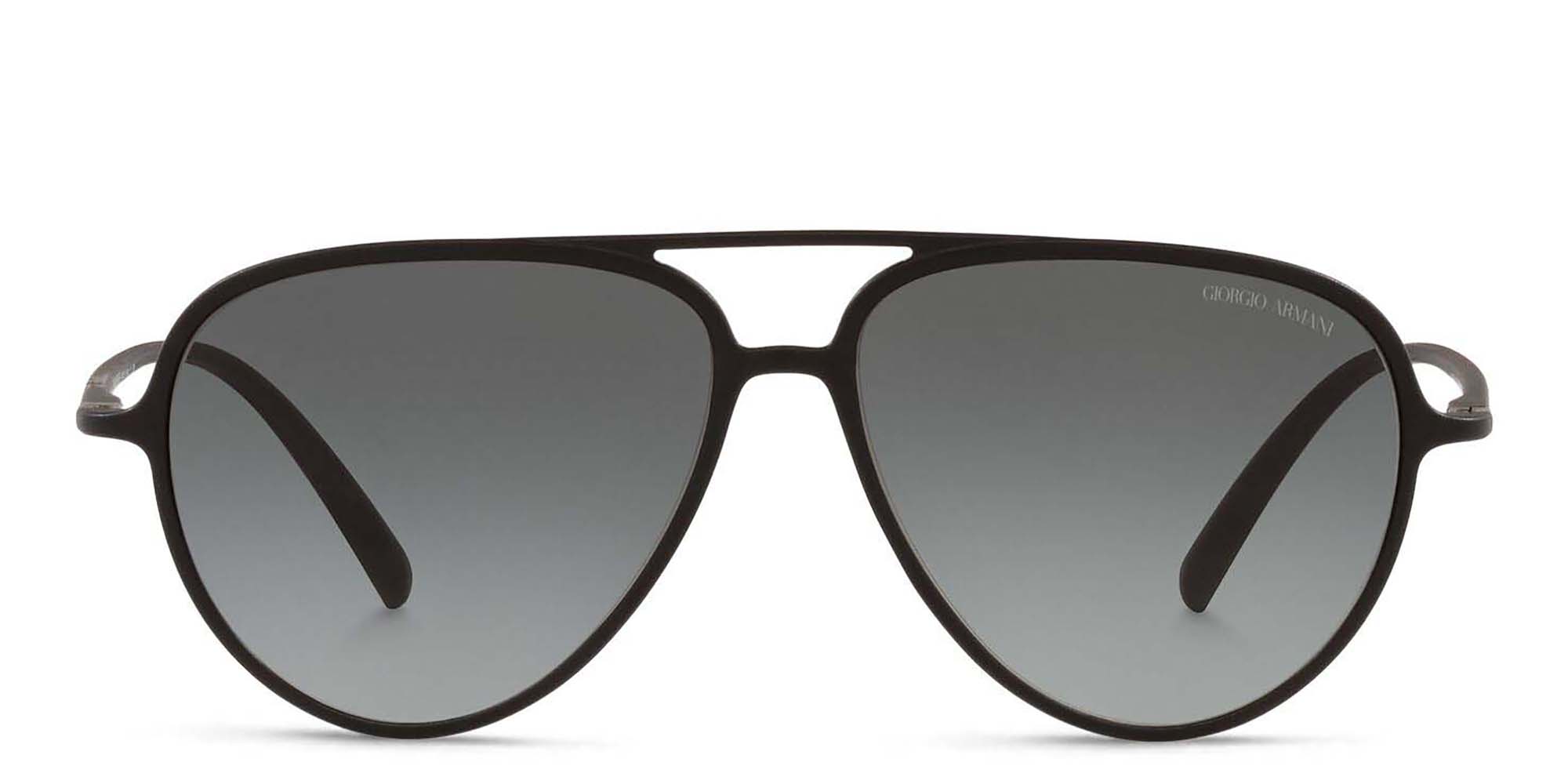 Shop GIORGIO ARMANI Aviator Sunglasses in Matte Black online.