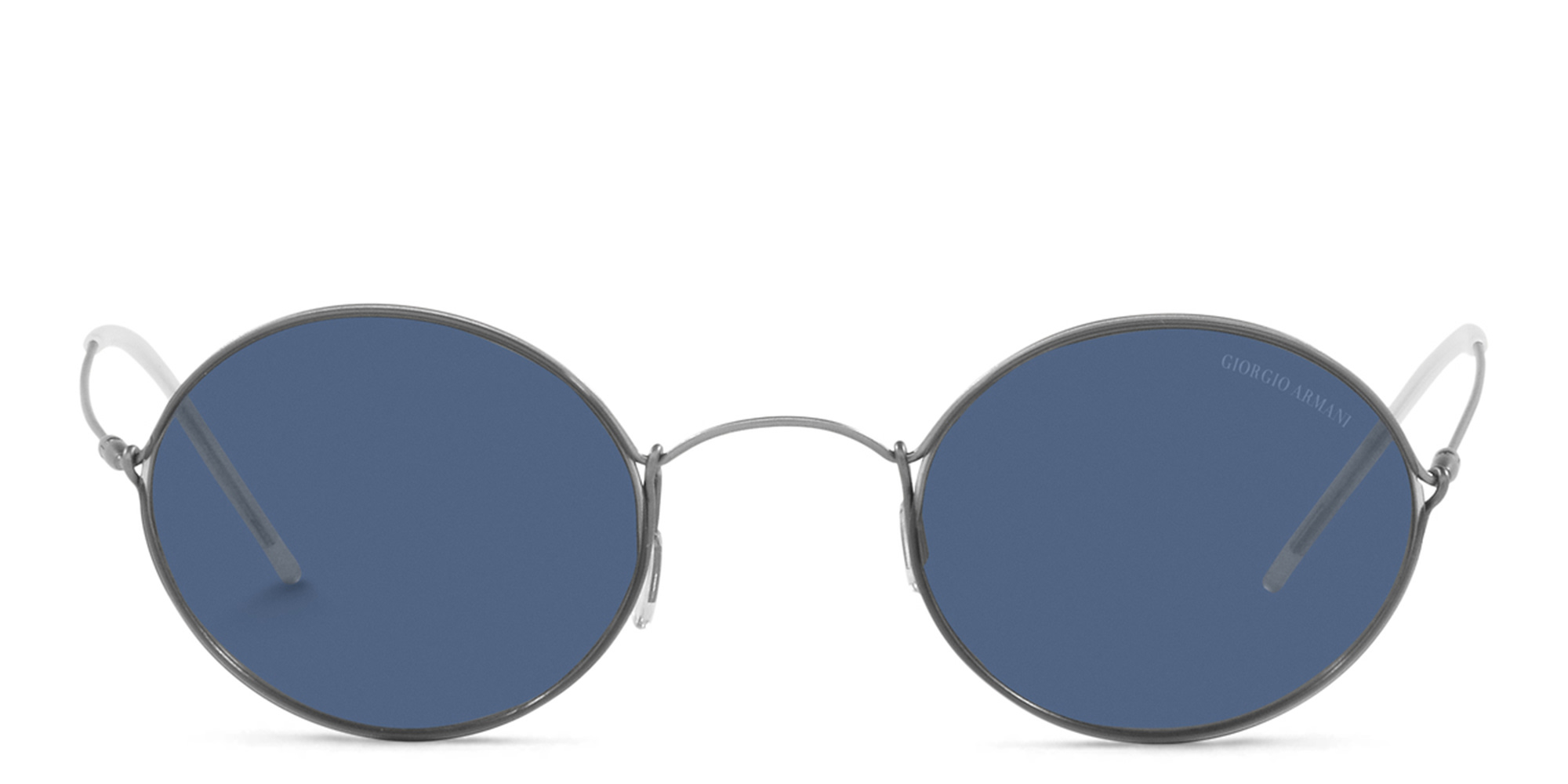 Shop GIORGIO ARMANI Round Sunglasses in Grey online.