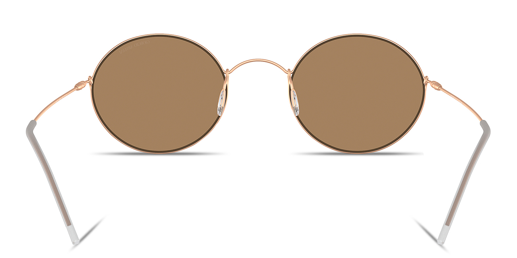 Shop GIORGIO ARMANI Round Sunglasses in Gold online.