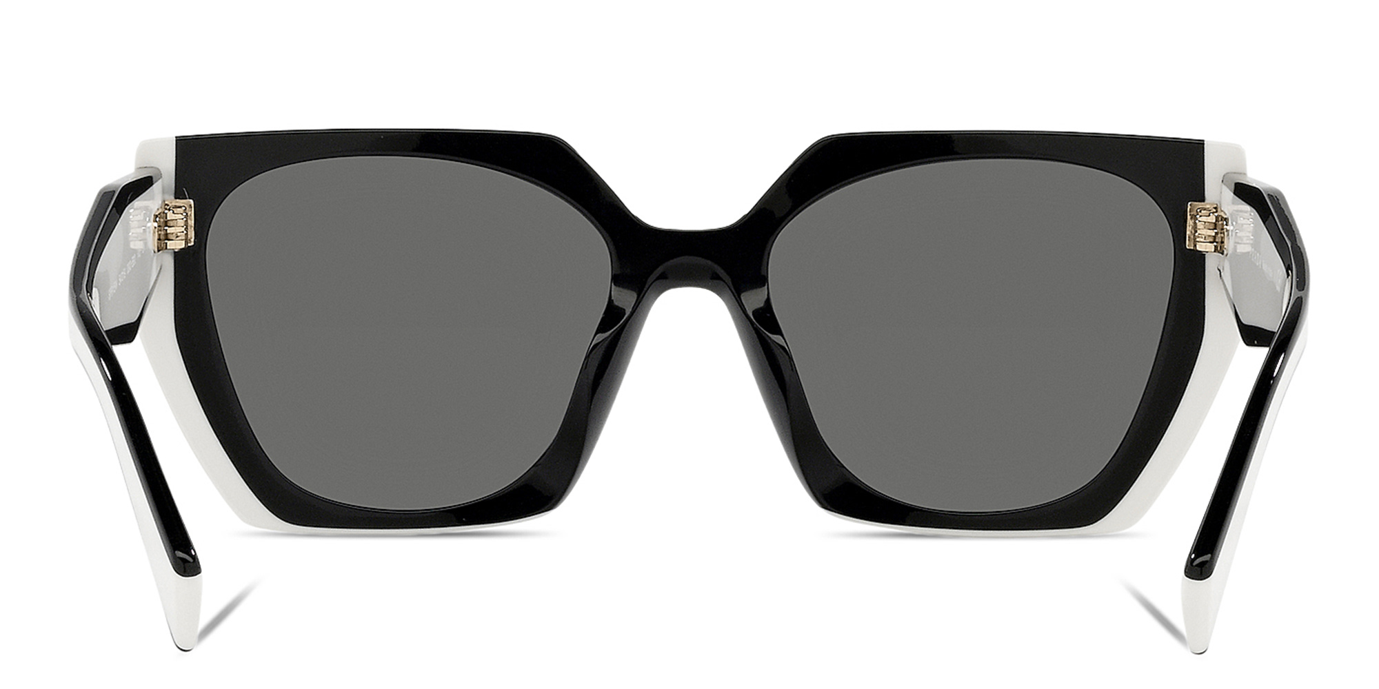 Shop PRADA Rectangle Sunglasses in Black & White online.