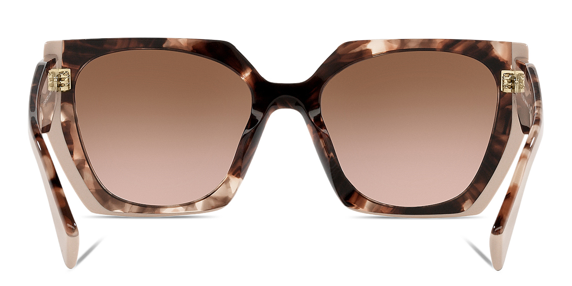 Shop PRADA Rectangle Sunglasses in Tortoise Caramel/Powder online.