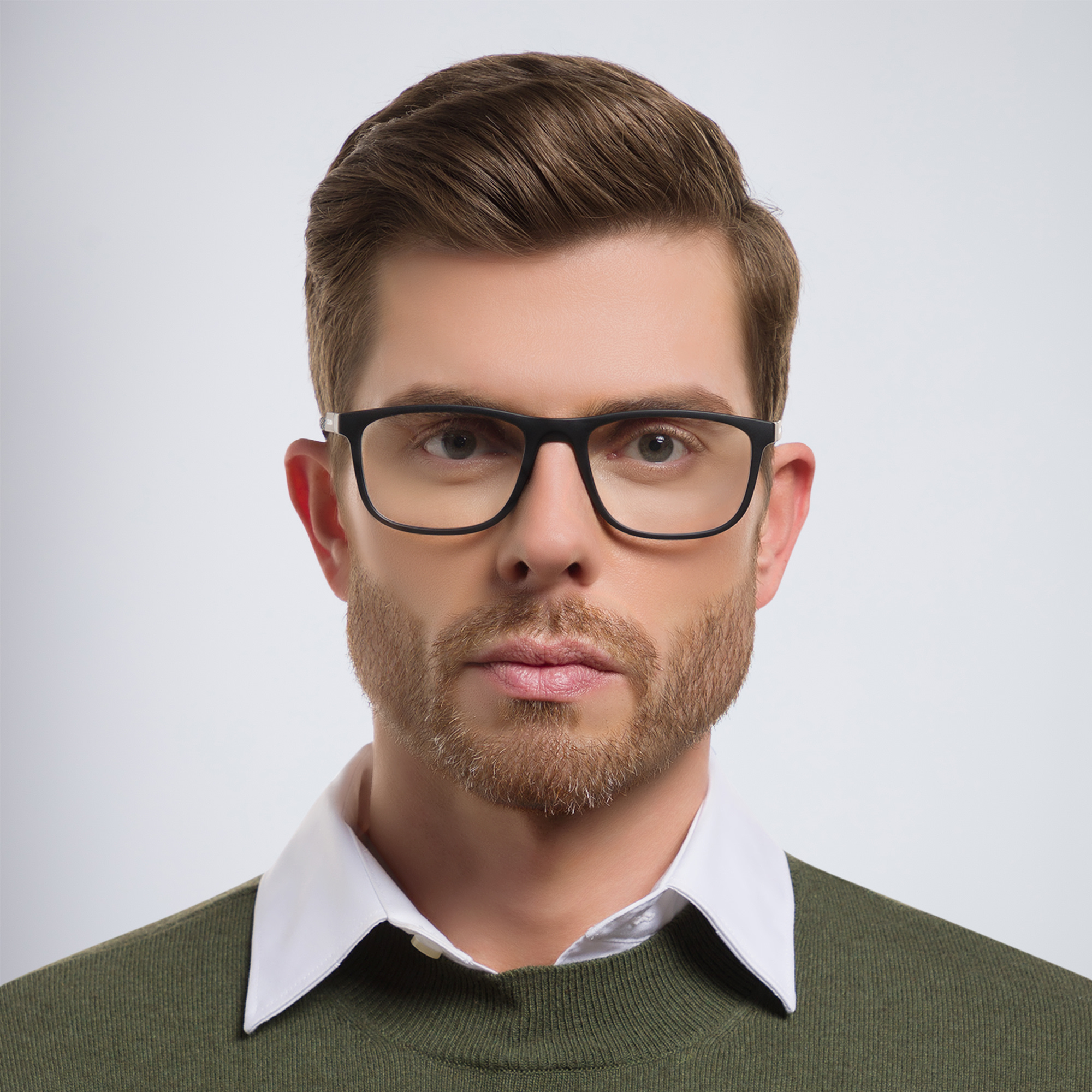 Shop Dolce & Gabbana Wide Rectangle Eyeglasses in Matte Black online.