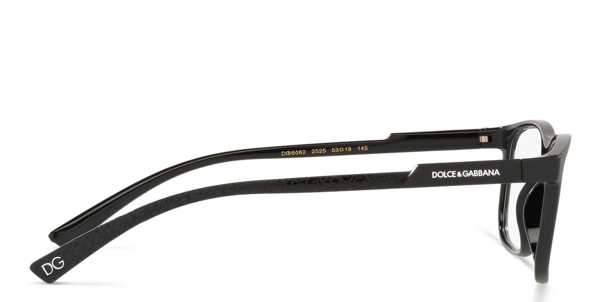 Shop Dolce & Gabbana Wide Rectangle Eyeglasses in Matte Black online.