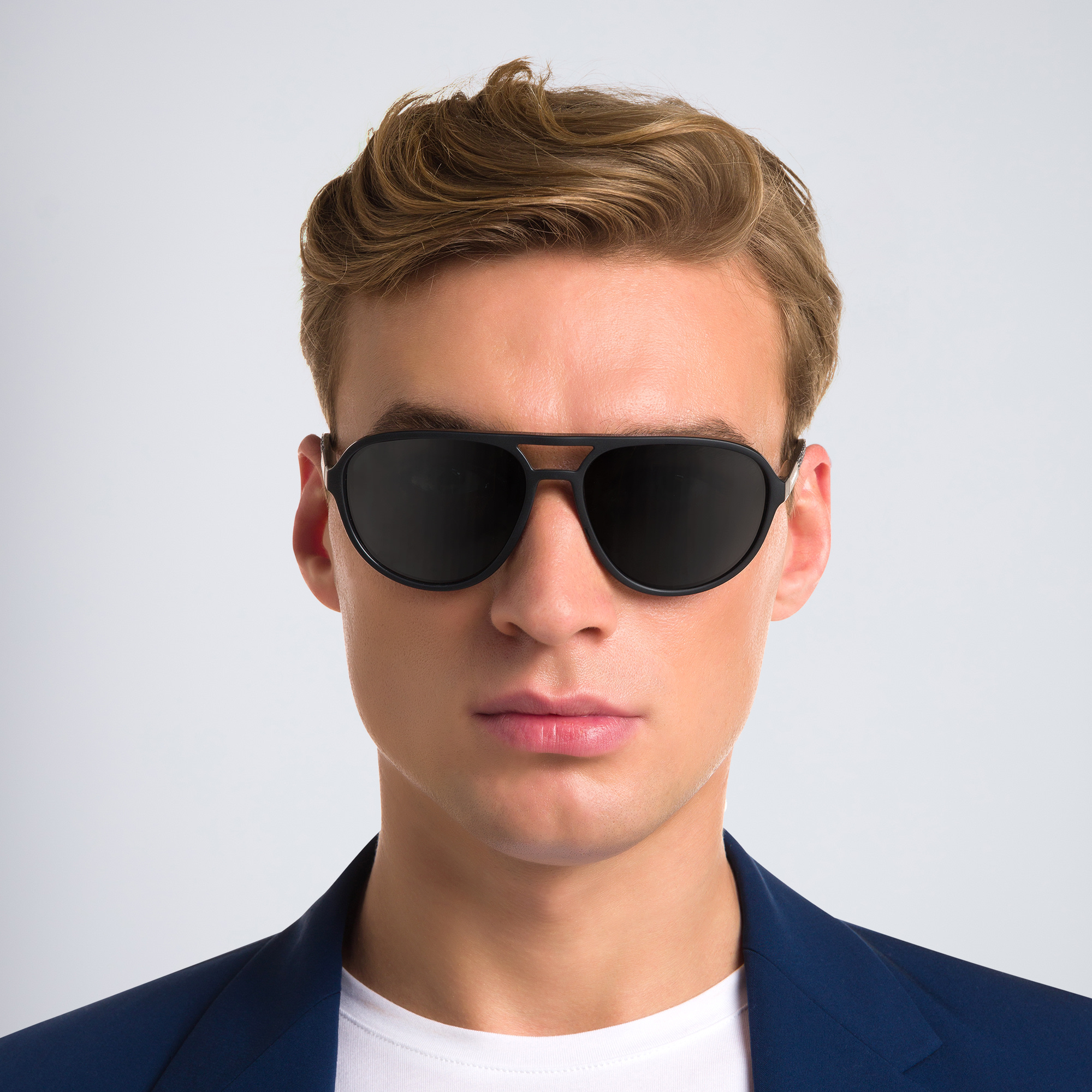 Dolce & Gabbana Aviator Sunglasses in Matte Black – Product Photo 4