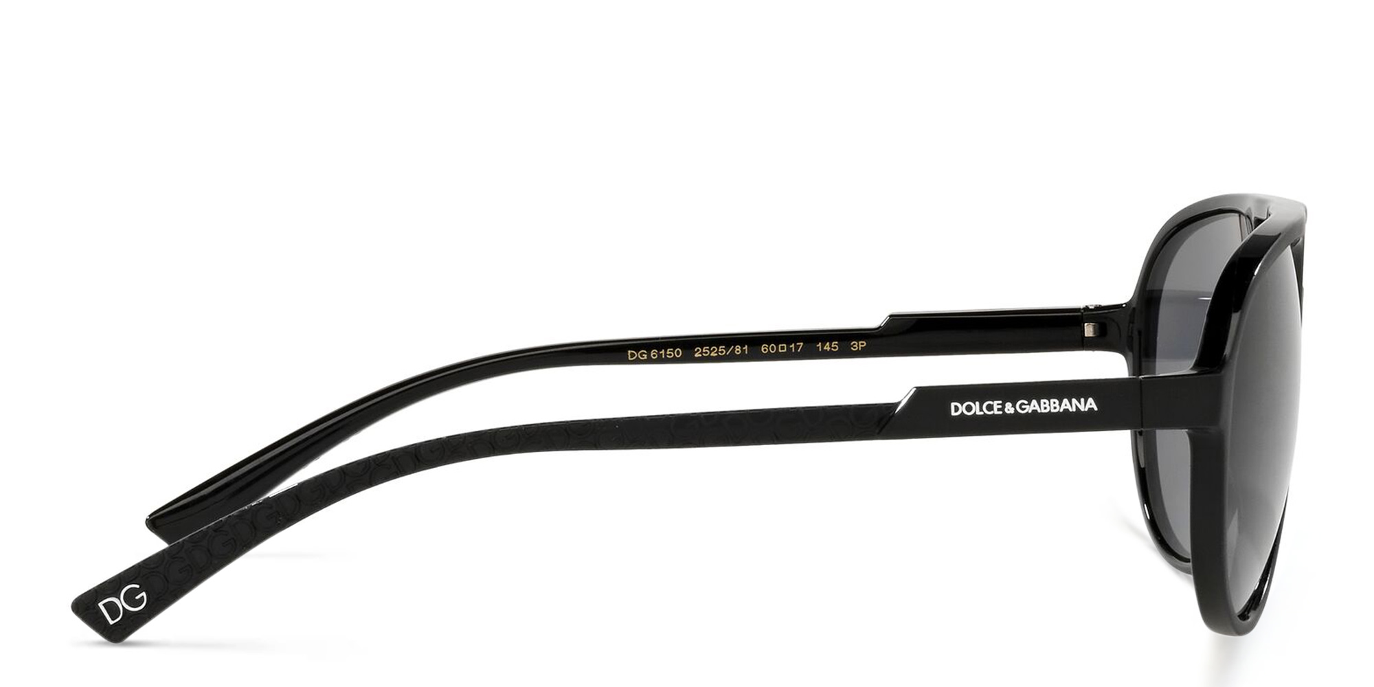 Dolce & Gabbana Aviator Sunglasses in Matte Black – Product Photo 3