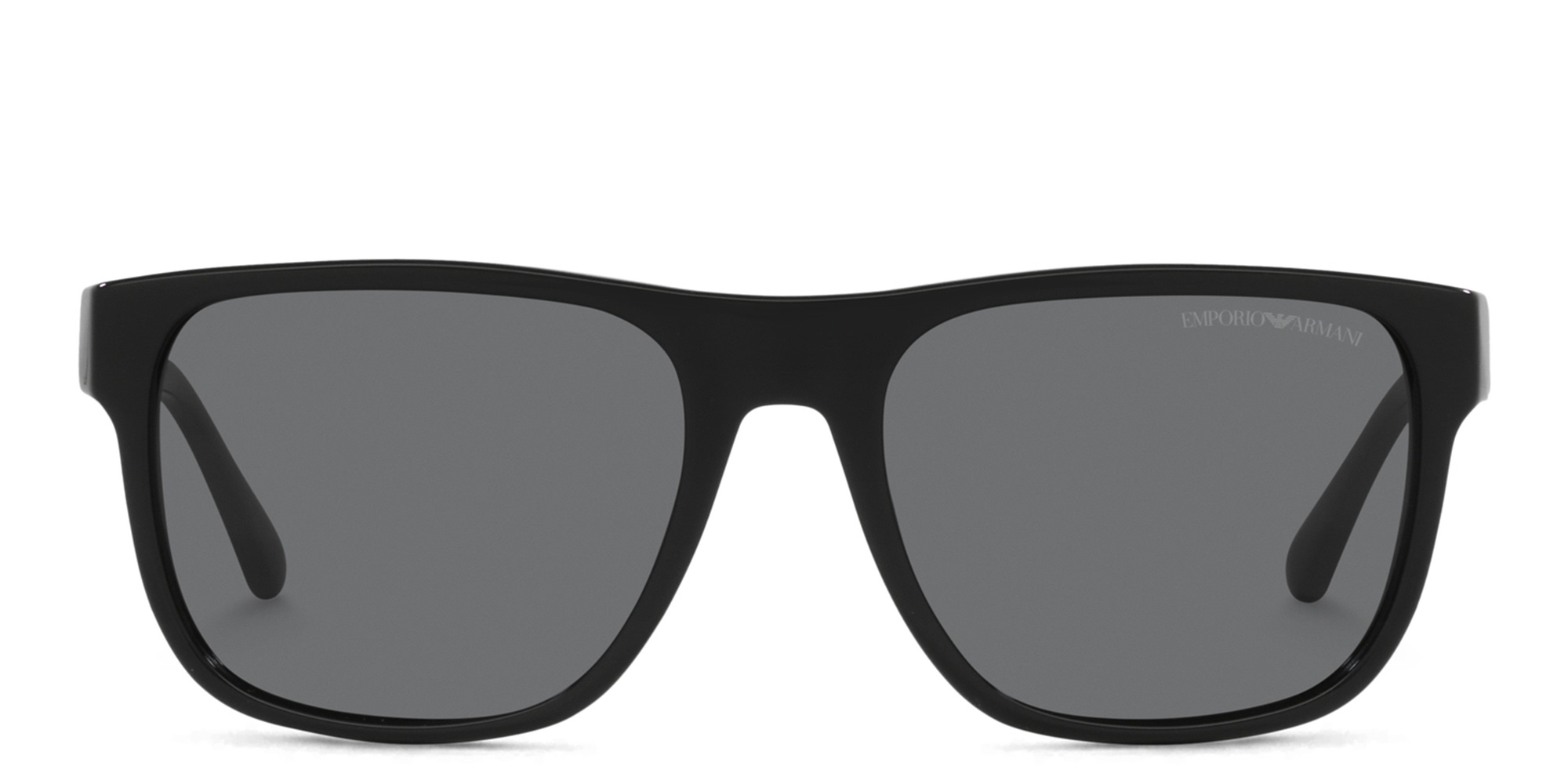 Shop Emporio Armani Square Sunglasses in Shiny Black online.