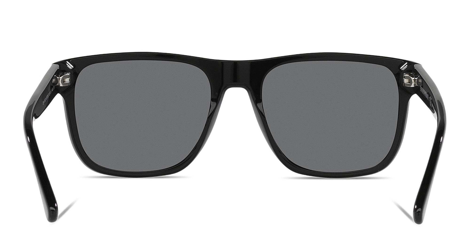 Shop Emporio Armani Square Sunglasses in Shiny Black online.