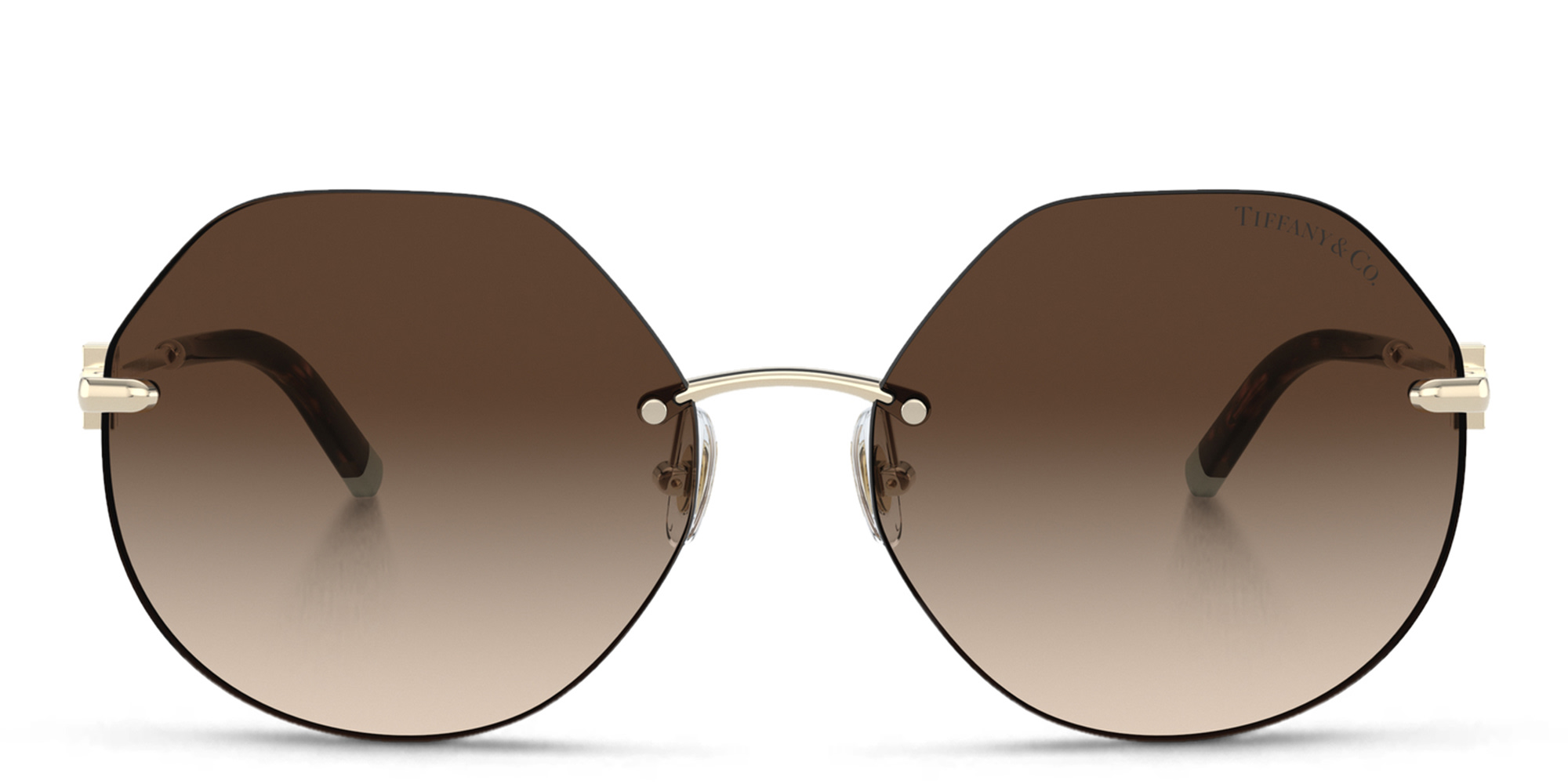 تسوق نظارة شمسية بإطار غير منتظم تيفاني أند كو بلون ذهبي فاتح أونلاين.