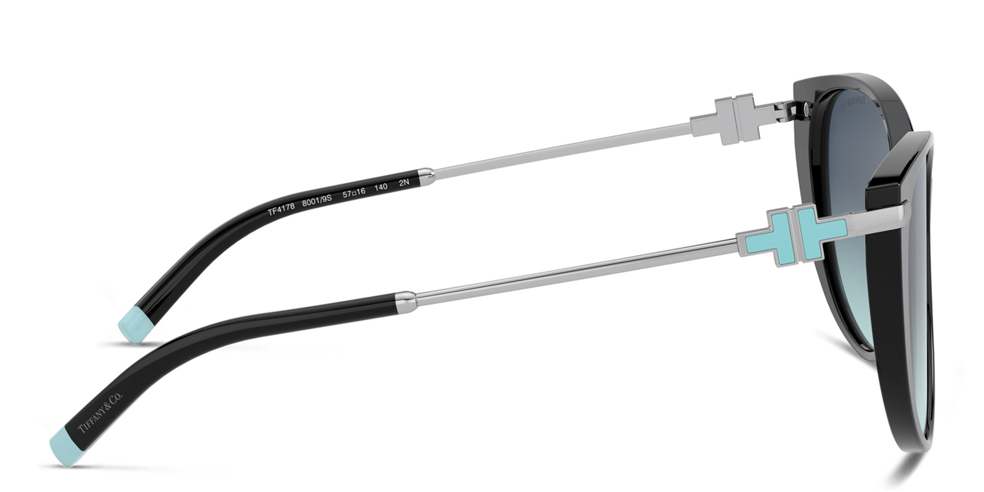 Shop TIFFANY Cat-Eye Sunglasses in Black online.