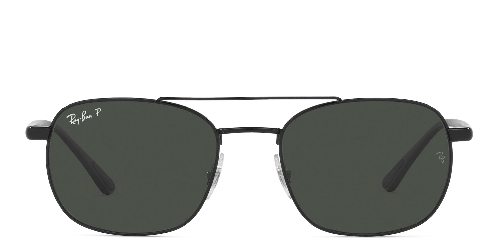 نظارة شمسية بإطار مربع للجنسين من راي بان بلون أسود - صورة المنتج 1