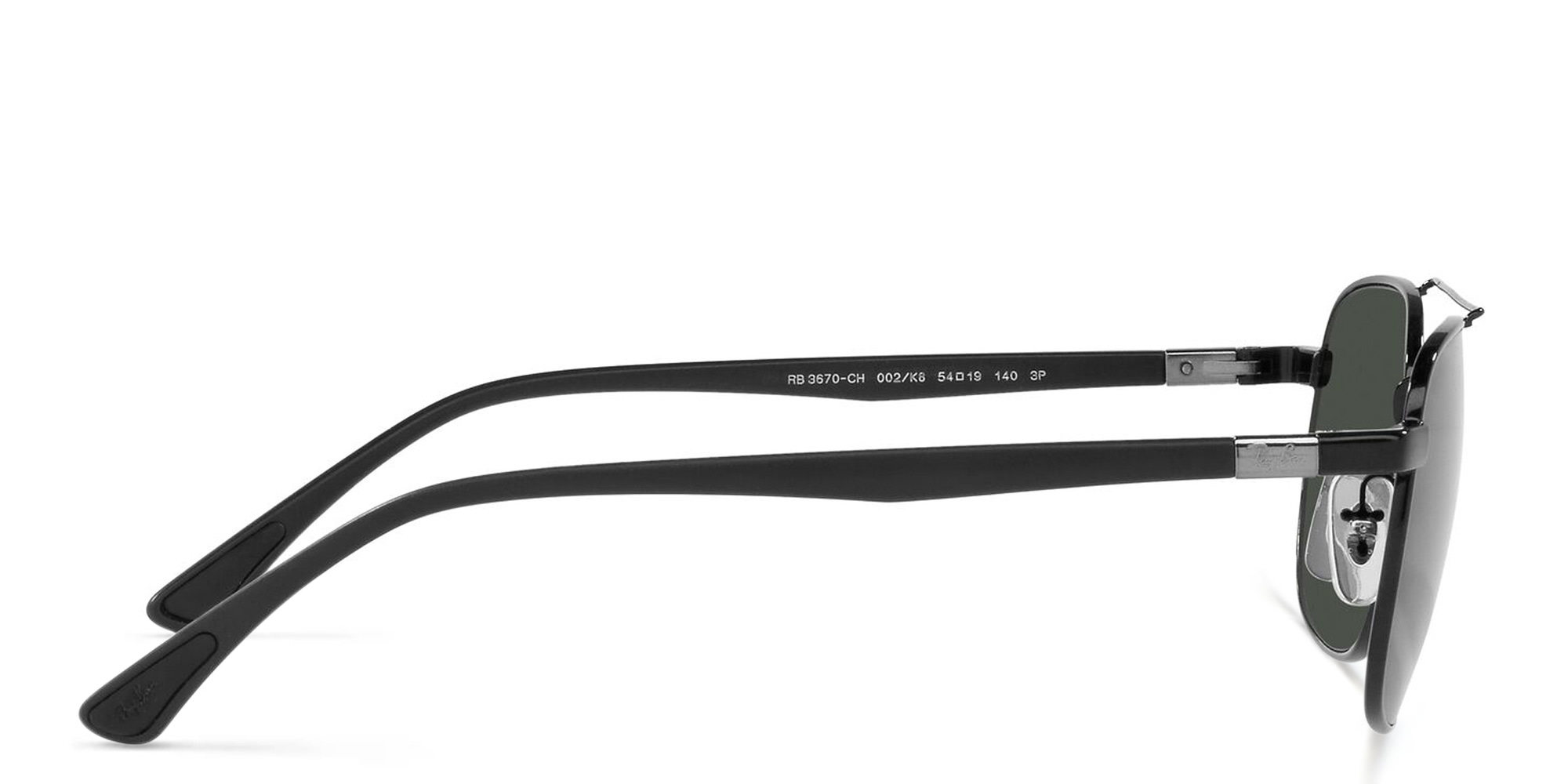 Ray-Ban Unisex Square Sunglasses in Black – Product Photo 3