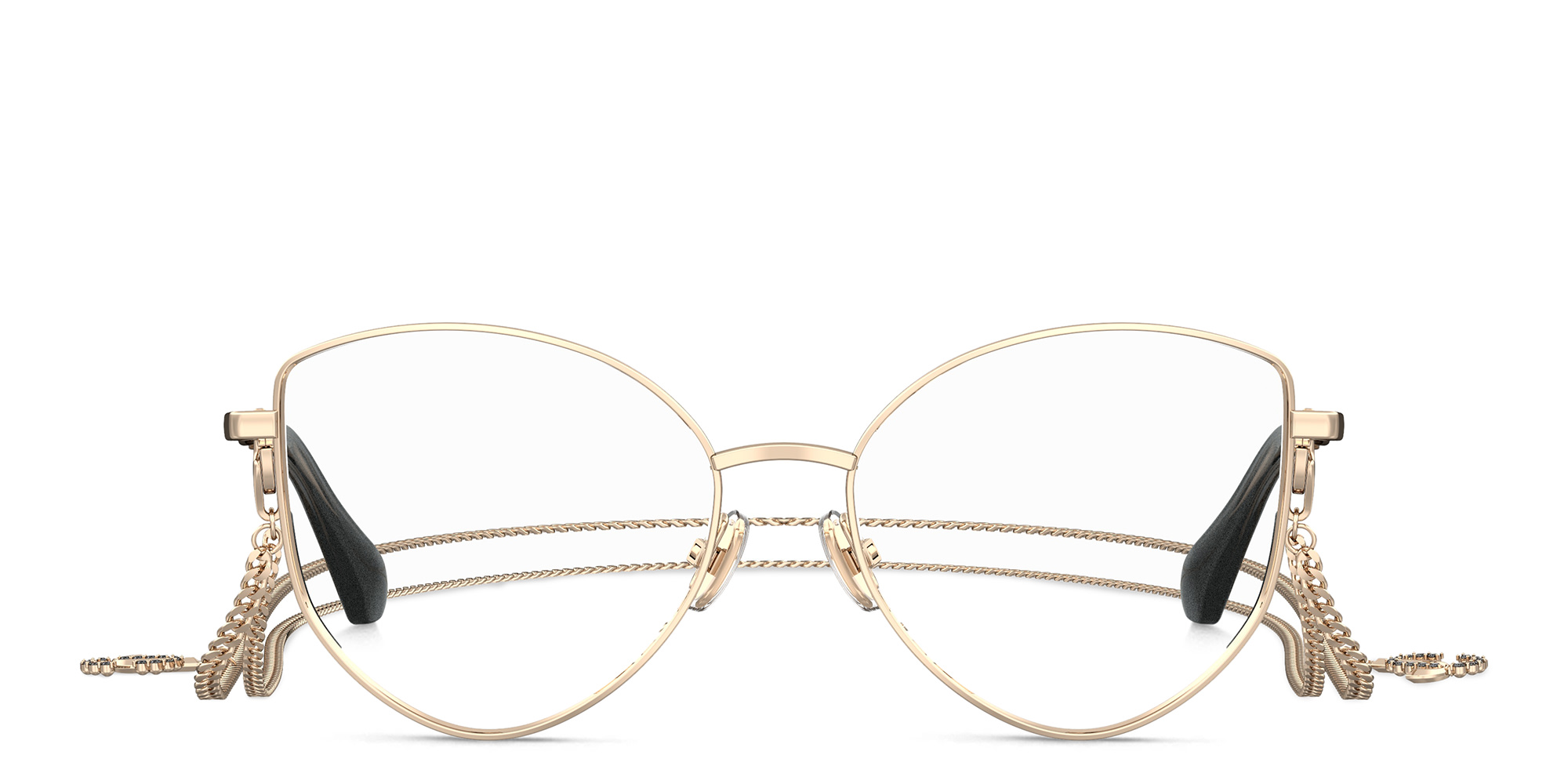 Shop JIMMY CHOO Butterfly Eyeglasses in Rose Gold online.