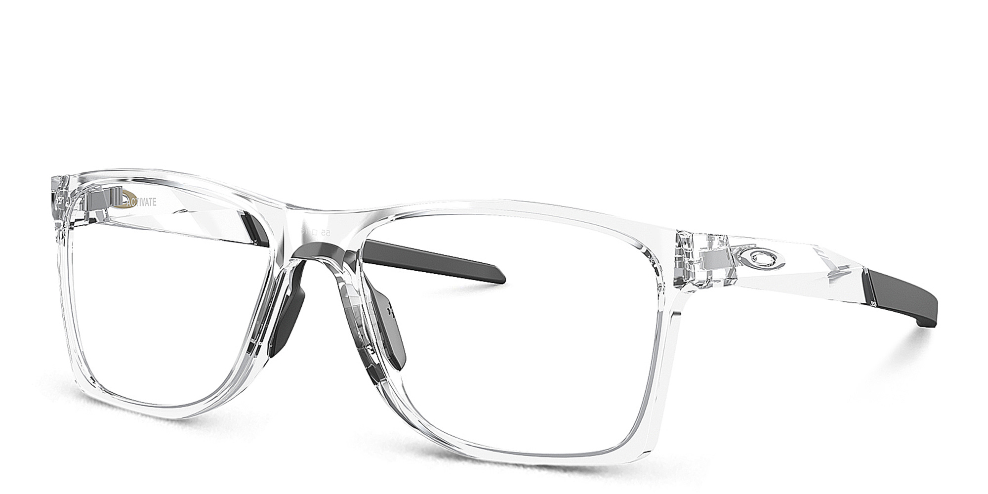 Oakley Activate Wide Square Eyeglasses in Clear – Product Photo 2