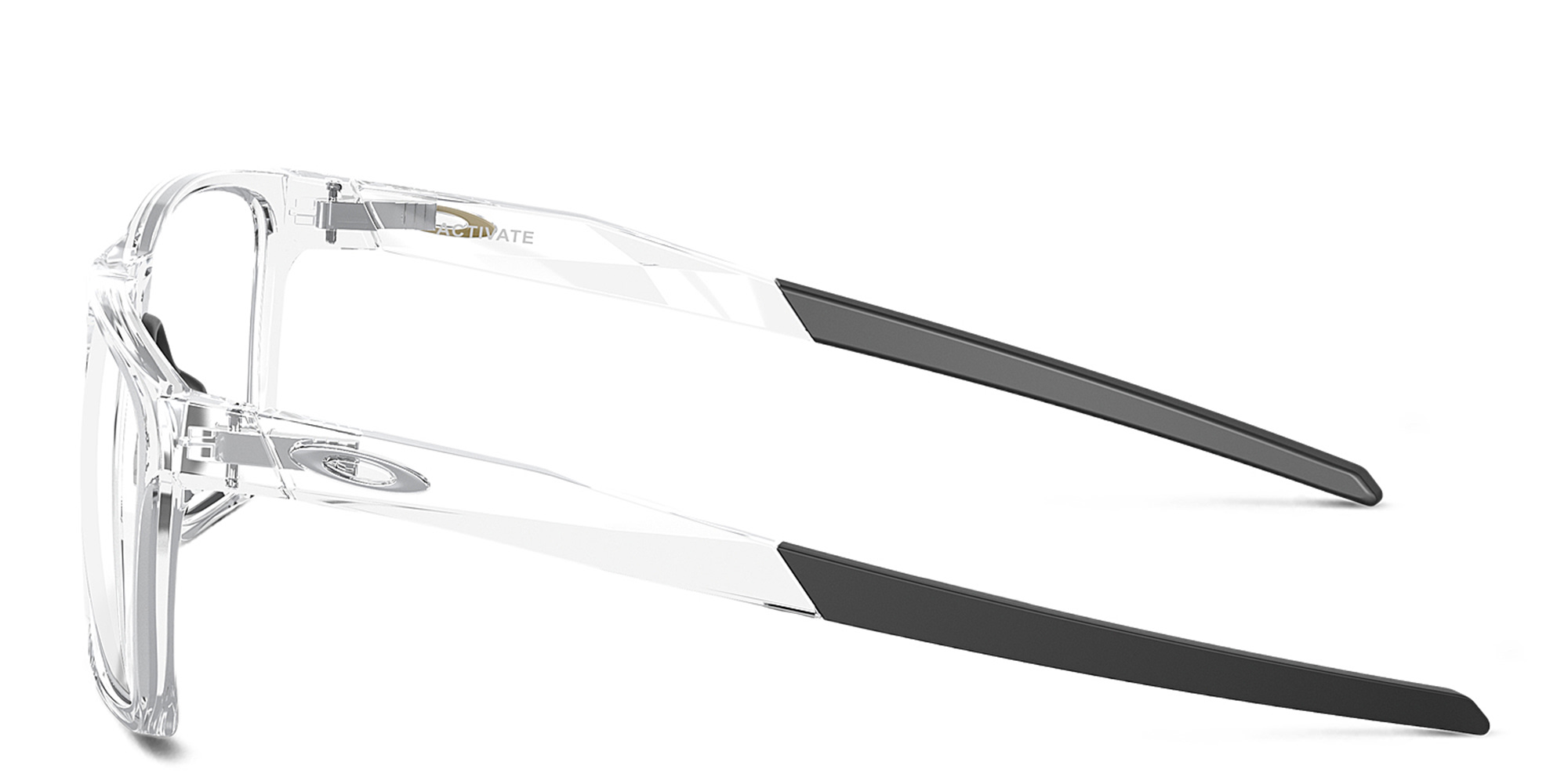 Oakley Activate Wide Square Eyeglasses in Clear – Product Photo 3