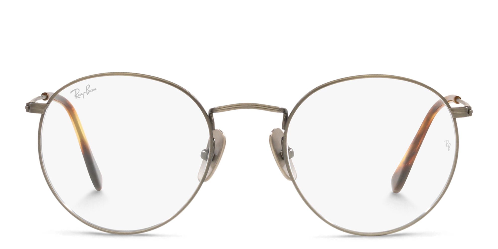 Shop Ray-Ban Unisex Round Eyeglasses in Gunmetal online.