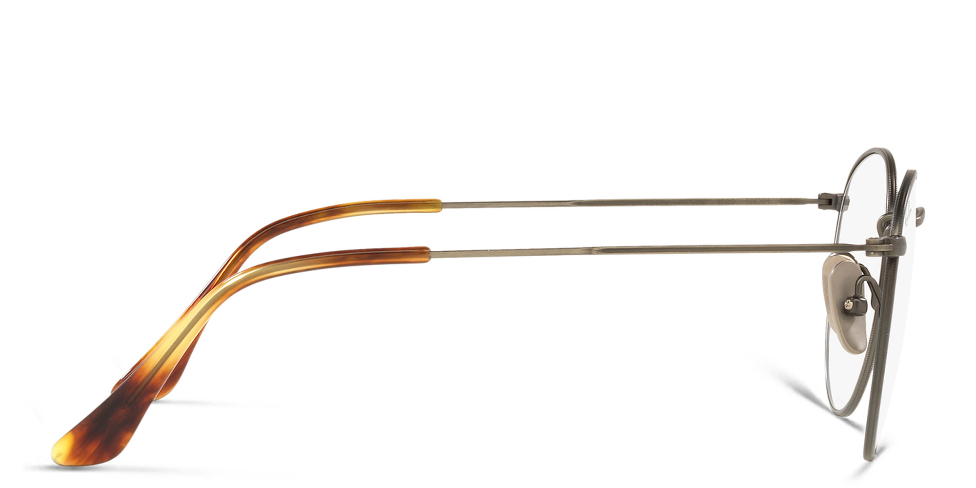 Shop Ray-Ban Unisex Round Eyeglasses in Gunmetal online.