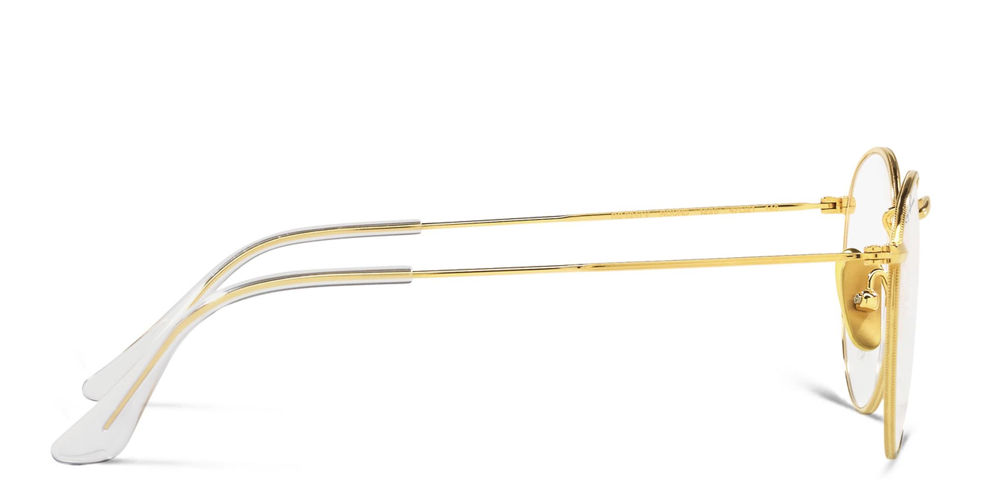 Shop Ray-Ban Unisex Round Eyeglasses in Gold online.