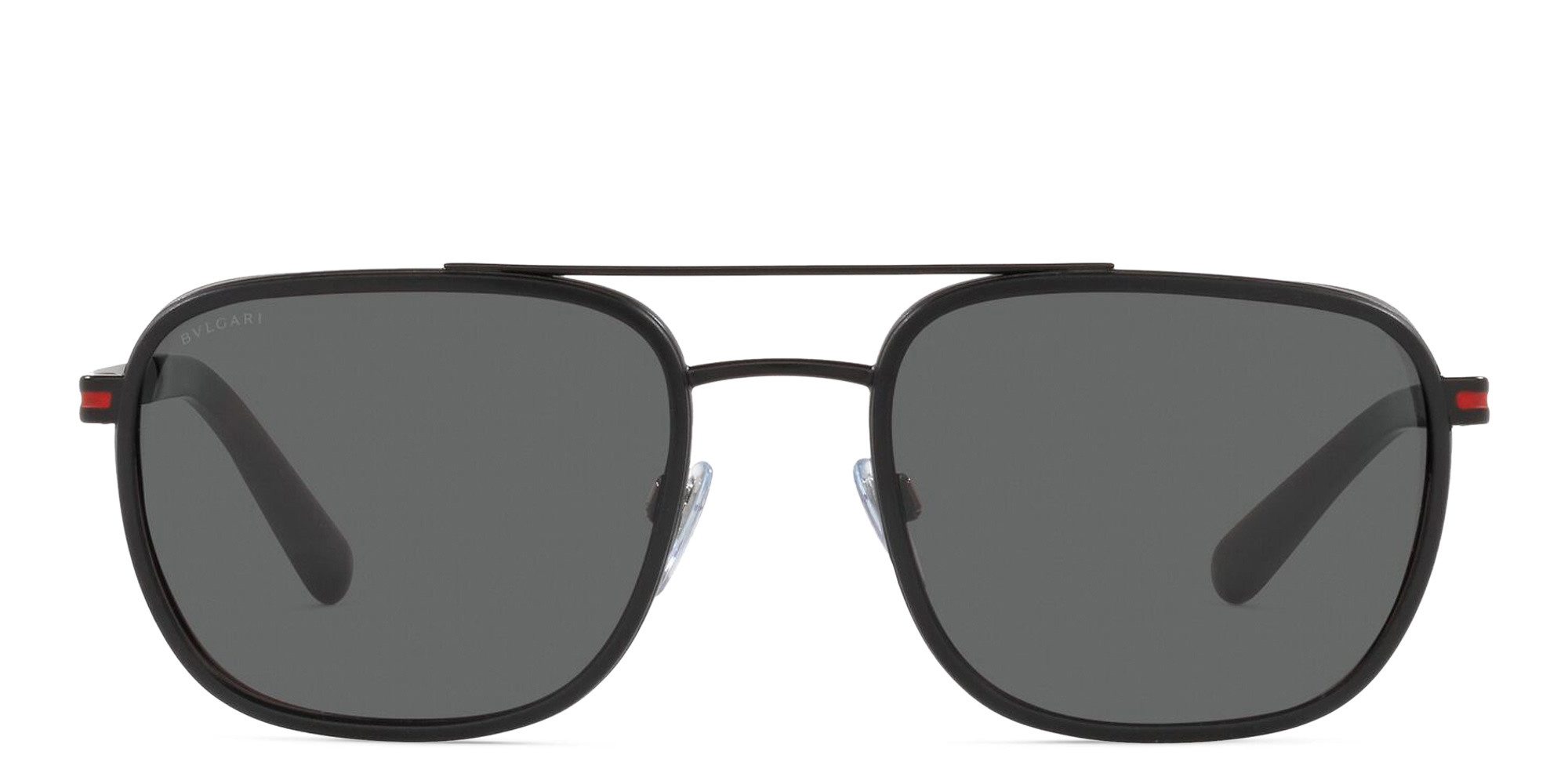 BVLGARI Rectangle Sunglasses in Matte Black – Product Photo 1