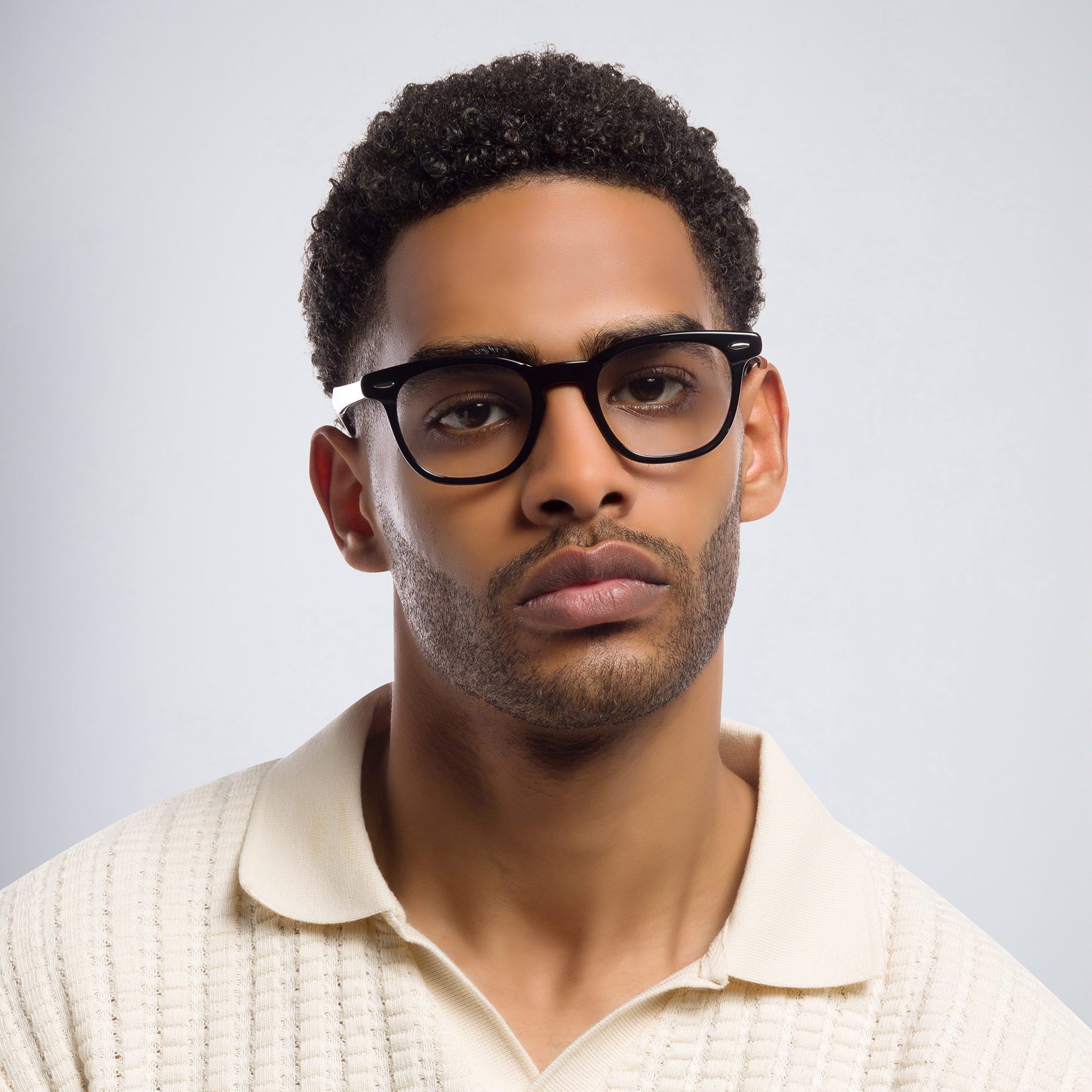 نظارة طبية "هوك آي" بإطار مربع للجنسين من راي بان بلون أسود - صورة المنتج 8