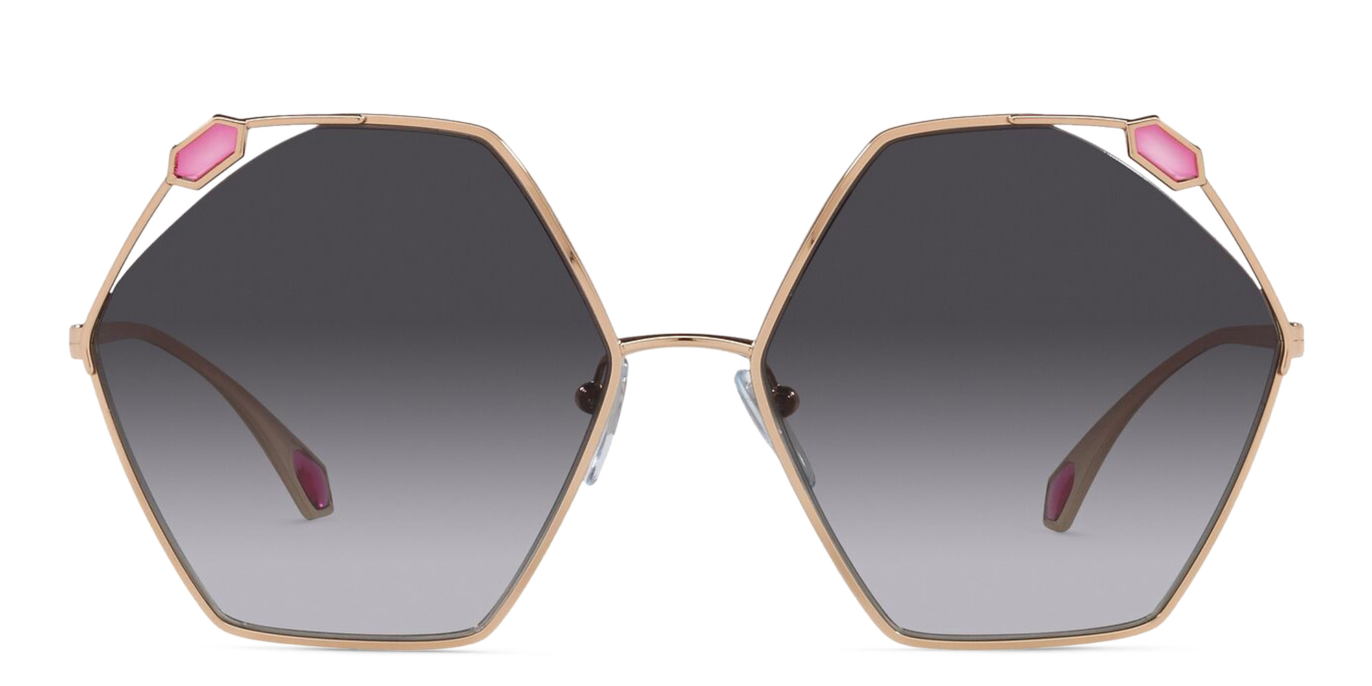 BVLGARI Irregular Sunglasses in Pink Gold – Product Photo 1