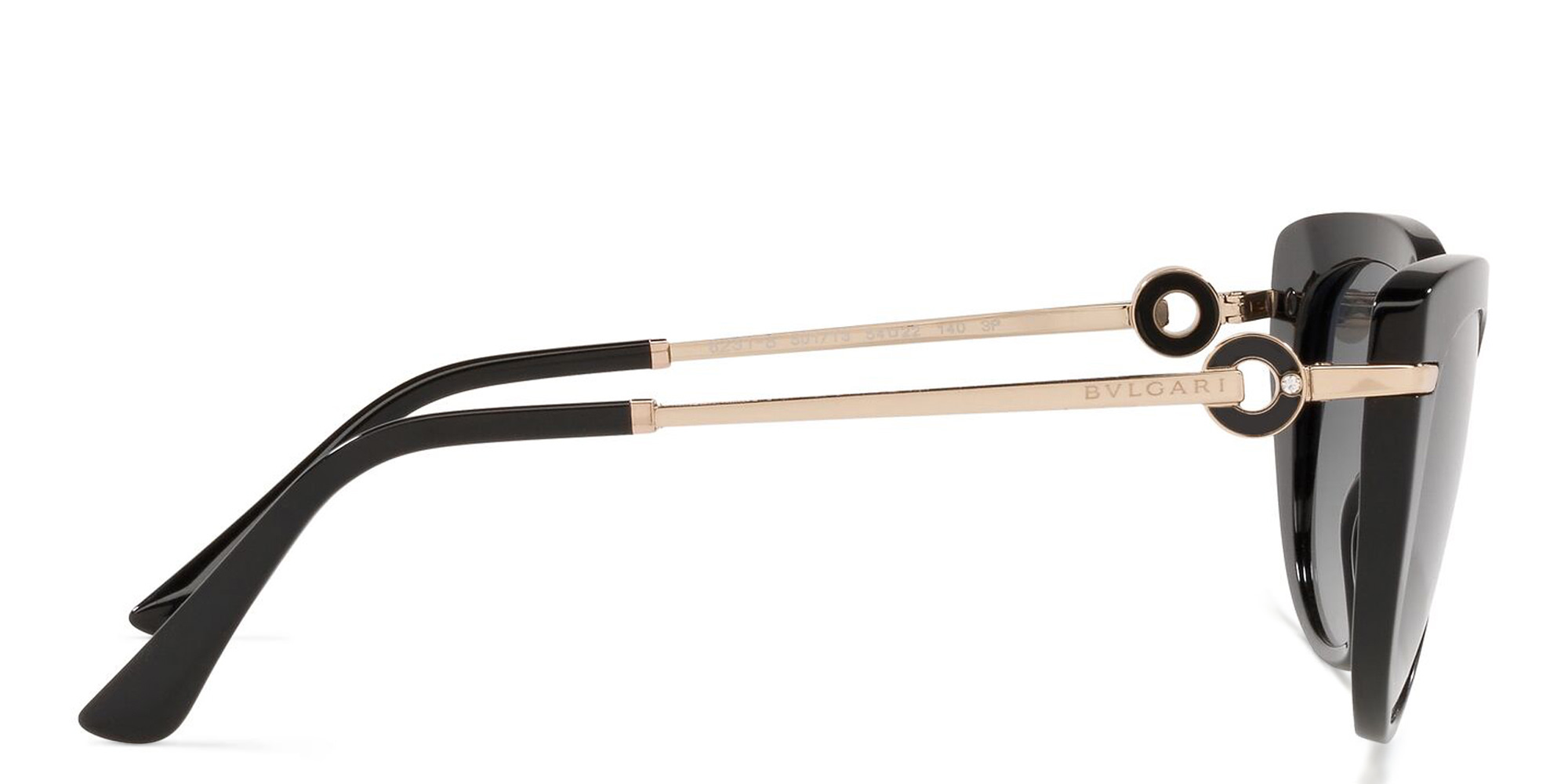 BVLGARI Cat Eye Sunglasses in Black – Product Photo 3