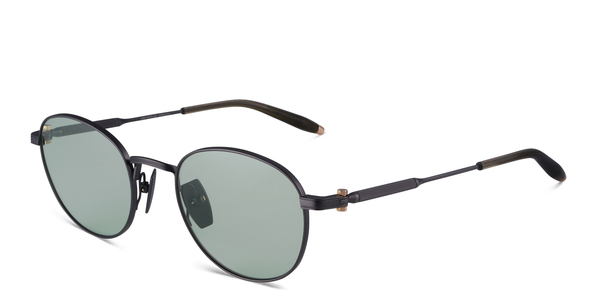 AKONI Pioneer Unisex Round Eyeglasses in Grey – Product Photo 2