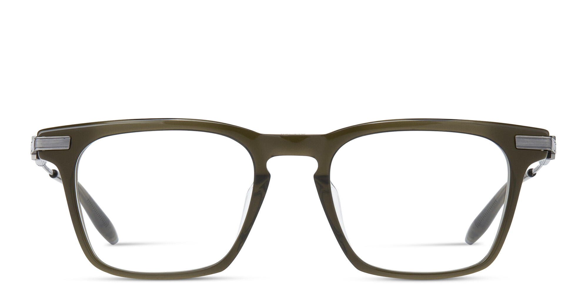 Shop AKONI Unisex Square Eyeglasses in Green online.