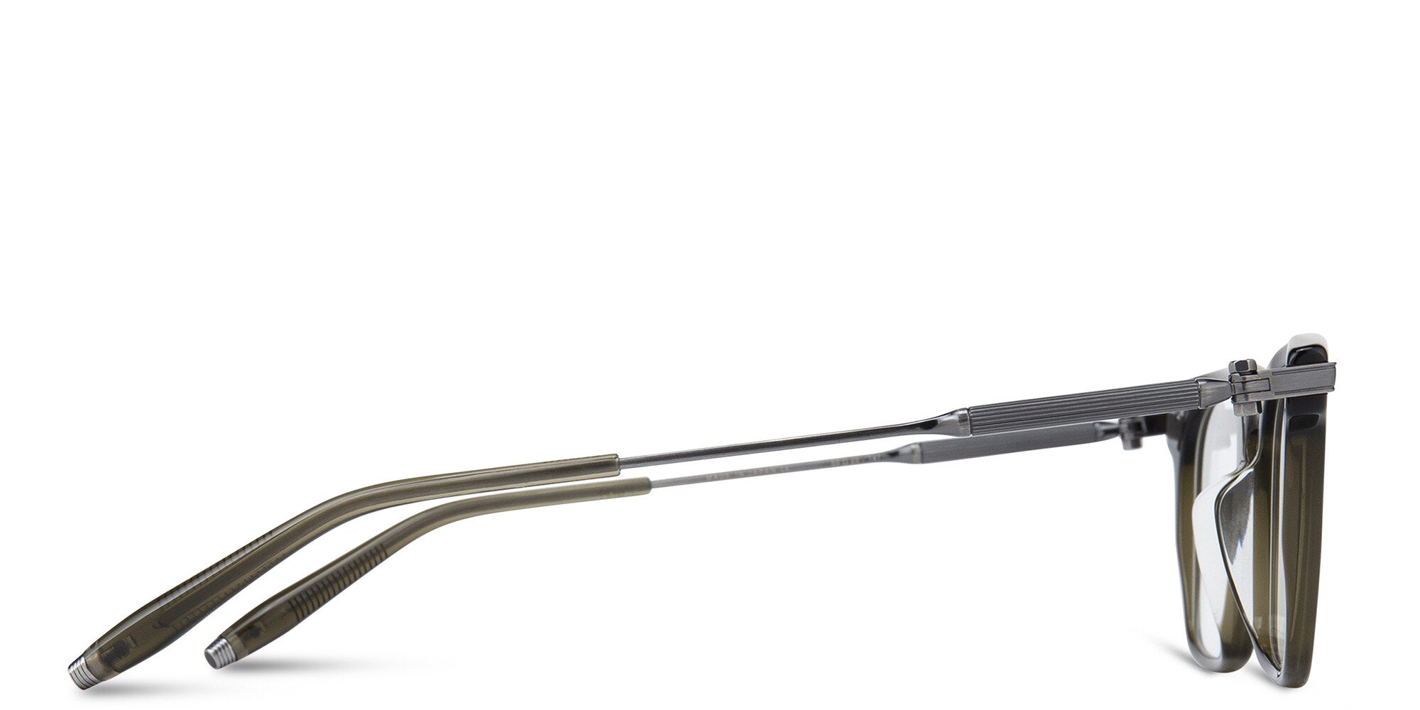 Shop AKONI Unisex Square Eyeglasses in Green online.