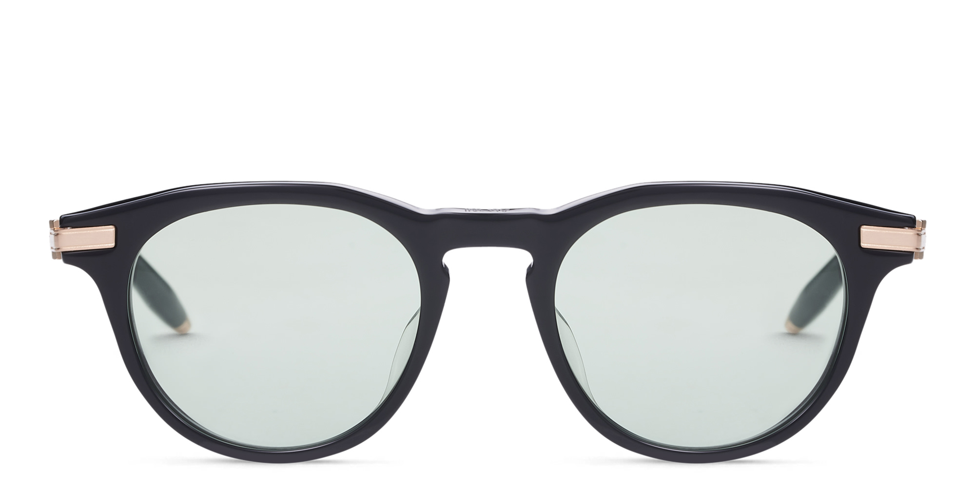 نظارة طبية "جيميناي" بإطار دائري للجنسين من آكوني بلون أسود - صورة المنتج 1