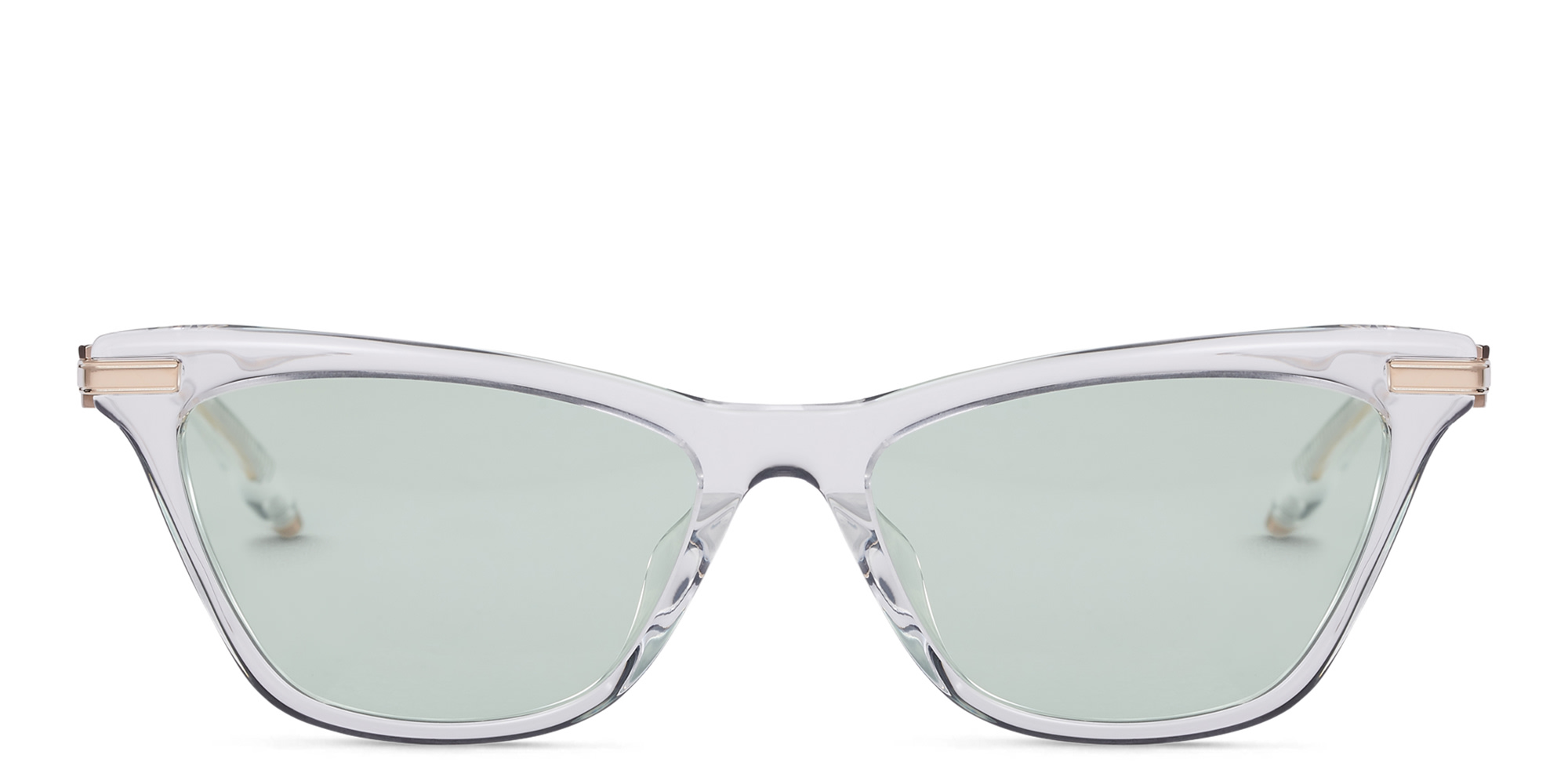 Shop AKONI Iris Cat Eye Eyeglasses in Clear online.