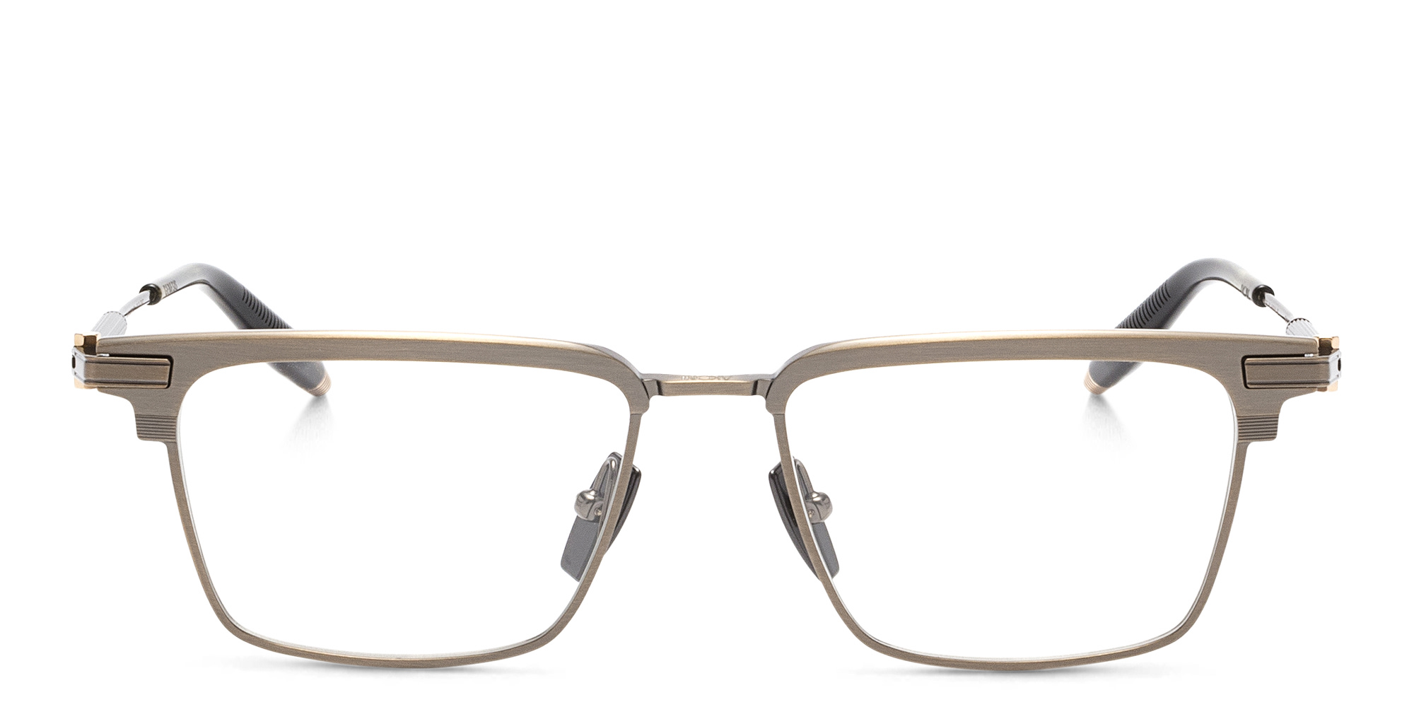 نظارة طبية "جينيسيس" بإطار مستطيل من آكوني بلون ذهبي - صورة المنتج 1