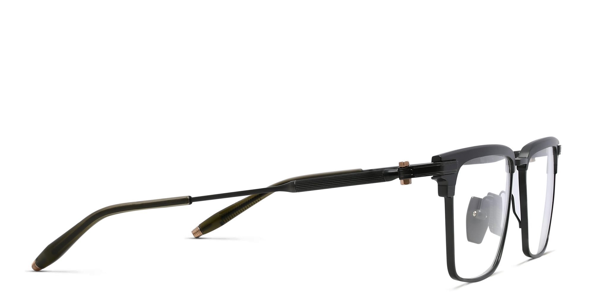 AKONI Genesis Rectangle Eyeglasses in Silver – Product Photo 3