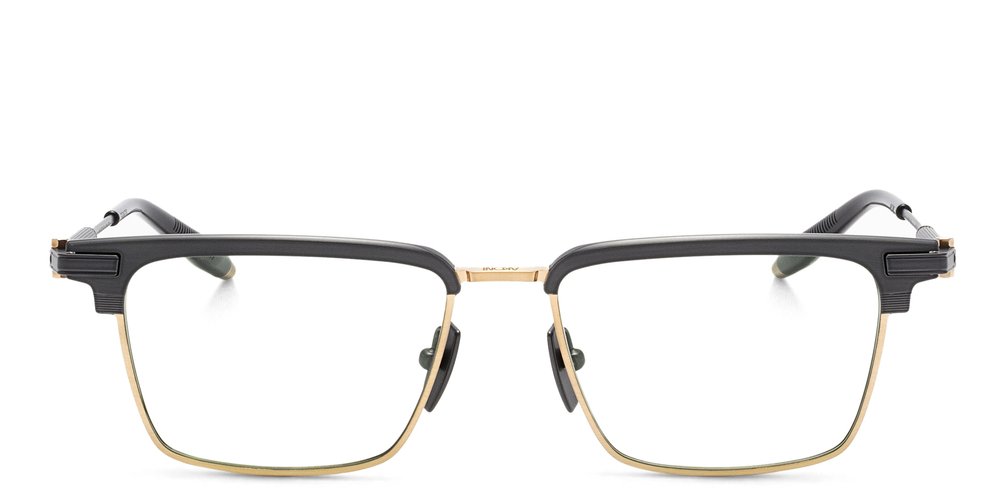 Shop AKONI Genesis Rectangle Eyeglasses in Black online.