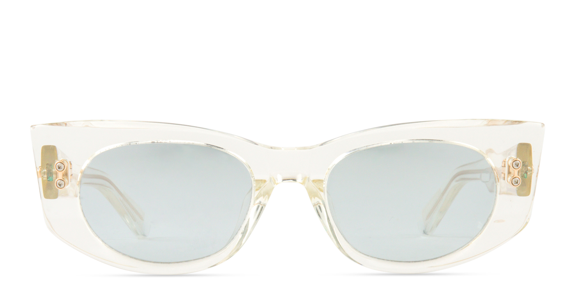 AKONI Aquila Cat Eye Sunglasses in Clear – Product Photo 1